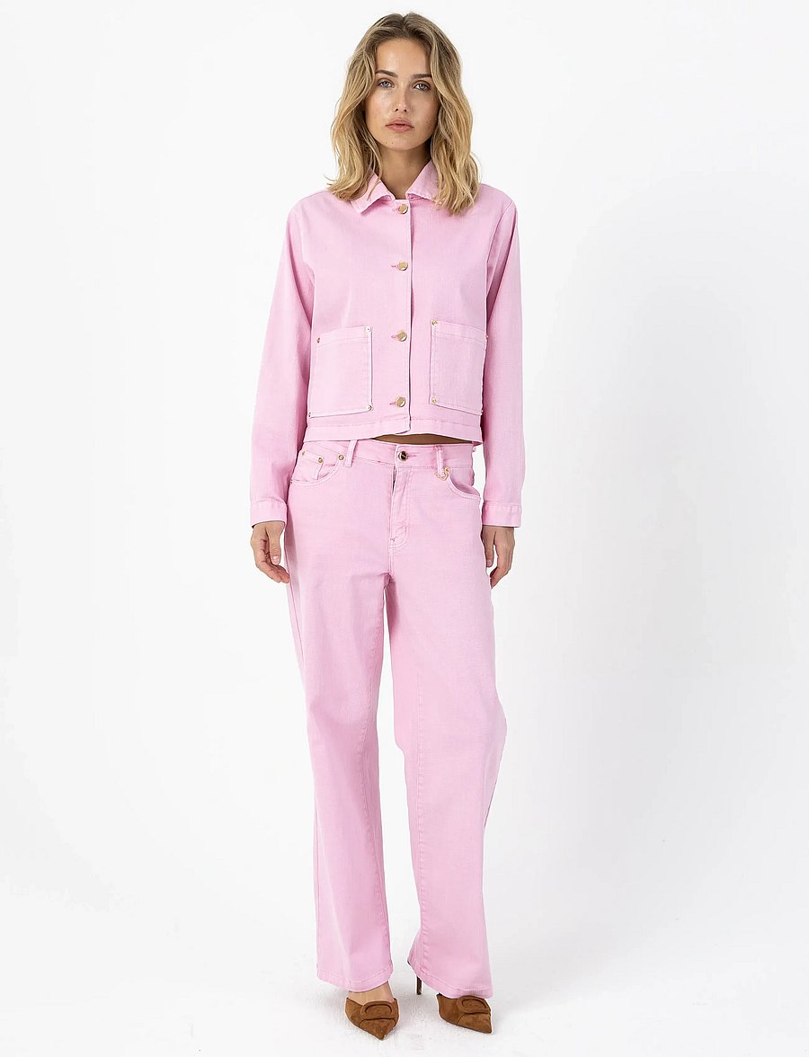 Coster Copenhagen - Jacket in pink denim - denimjakker - bon bon pink - 2