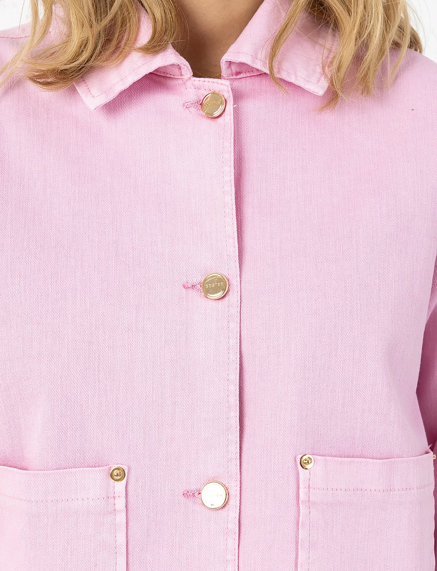 Coster Copenhagen - Jacket in pink denim - denimjakker - bon bon pink - 4