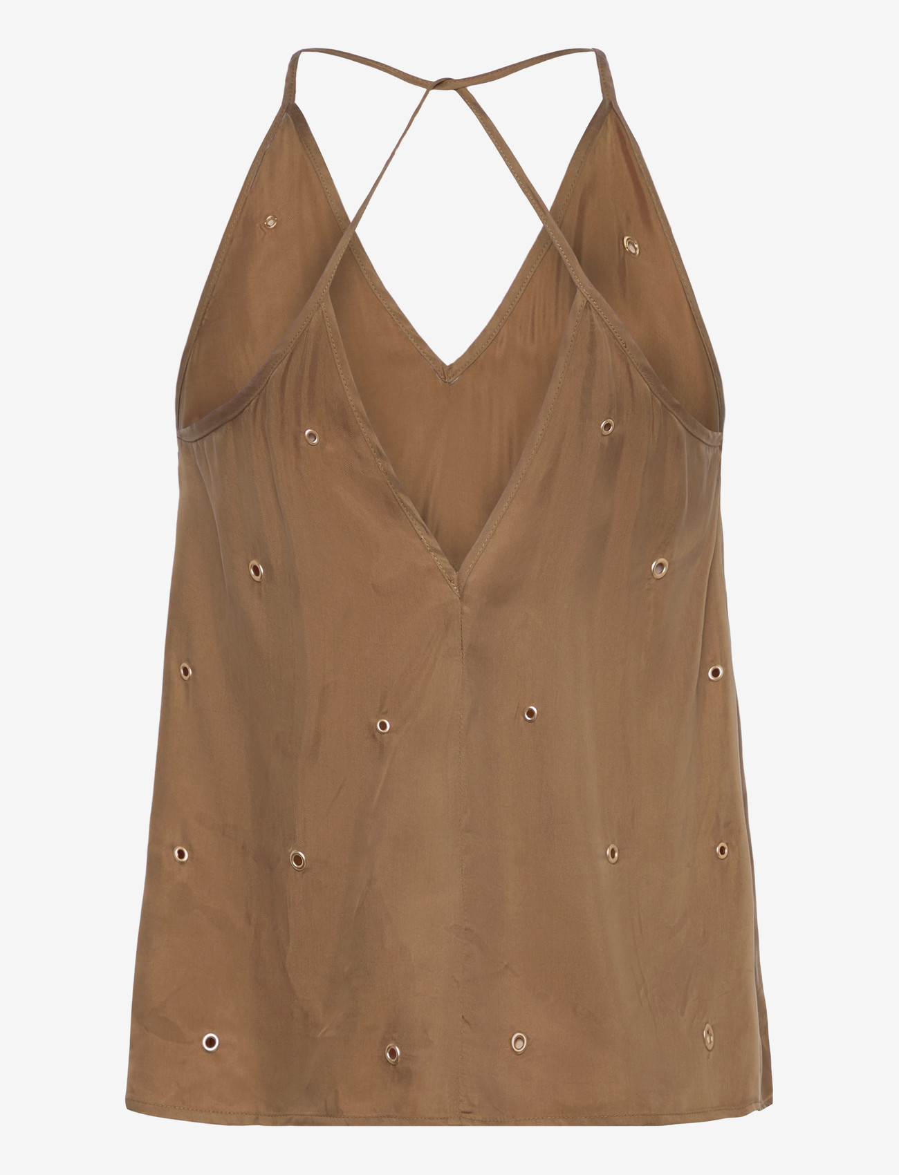 Coster Copenhagen - Top with eyelets - varrukateta pluusid - golden latte - 1