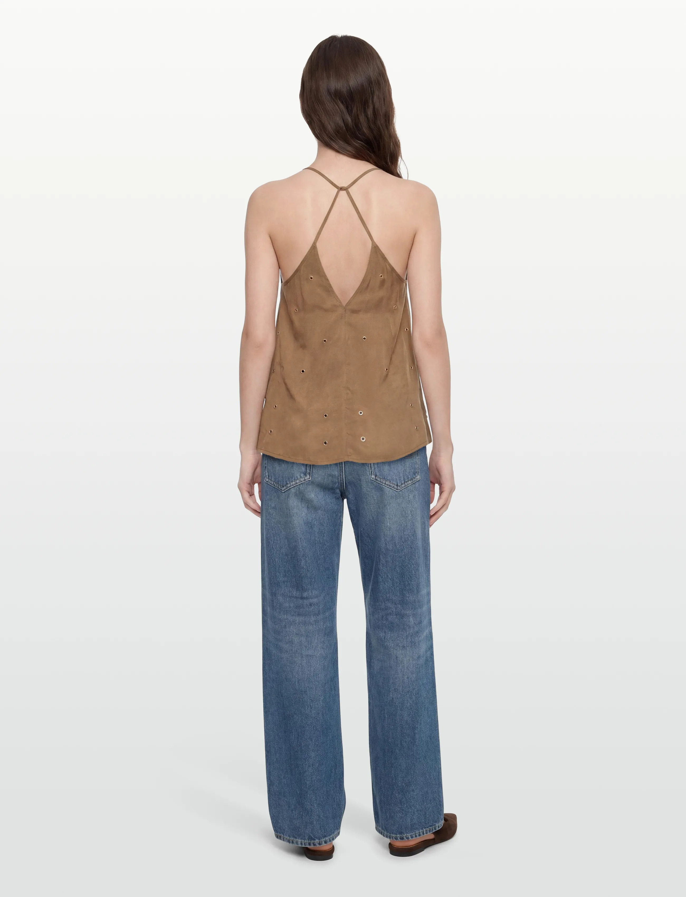 Coster Copenhagen - Top with eyelets - Ærmeløse bluser - golden latte - 4
