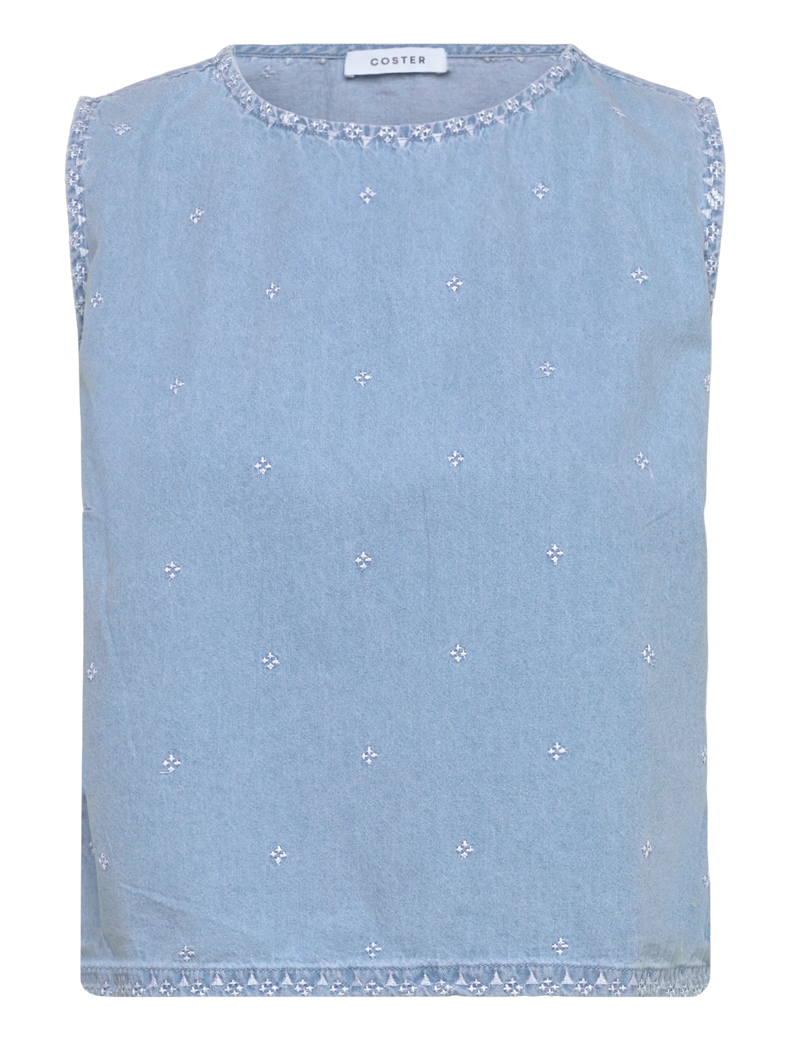Coster Copenhagen Denim shirt with embroidery - Bluser & Skjorter - LIGHT BLUE DENIM / blue