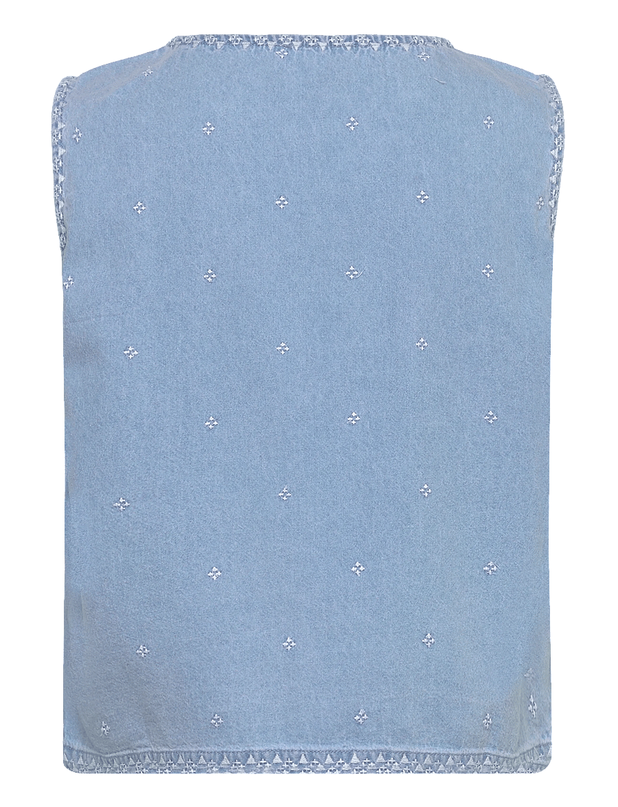 Coster Copenhagen - Denim shirt with embroidery - jeanshemden - light blue denim - 2