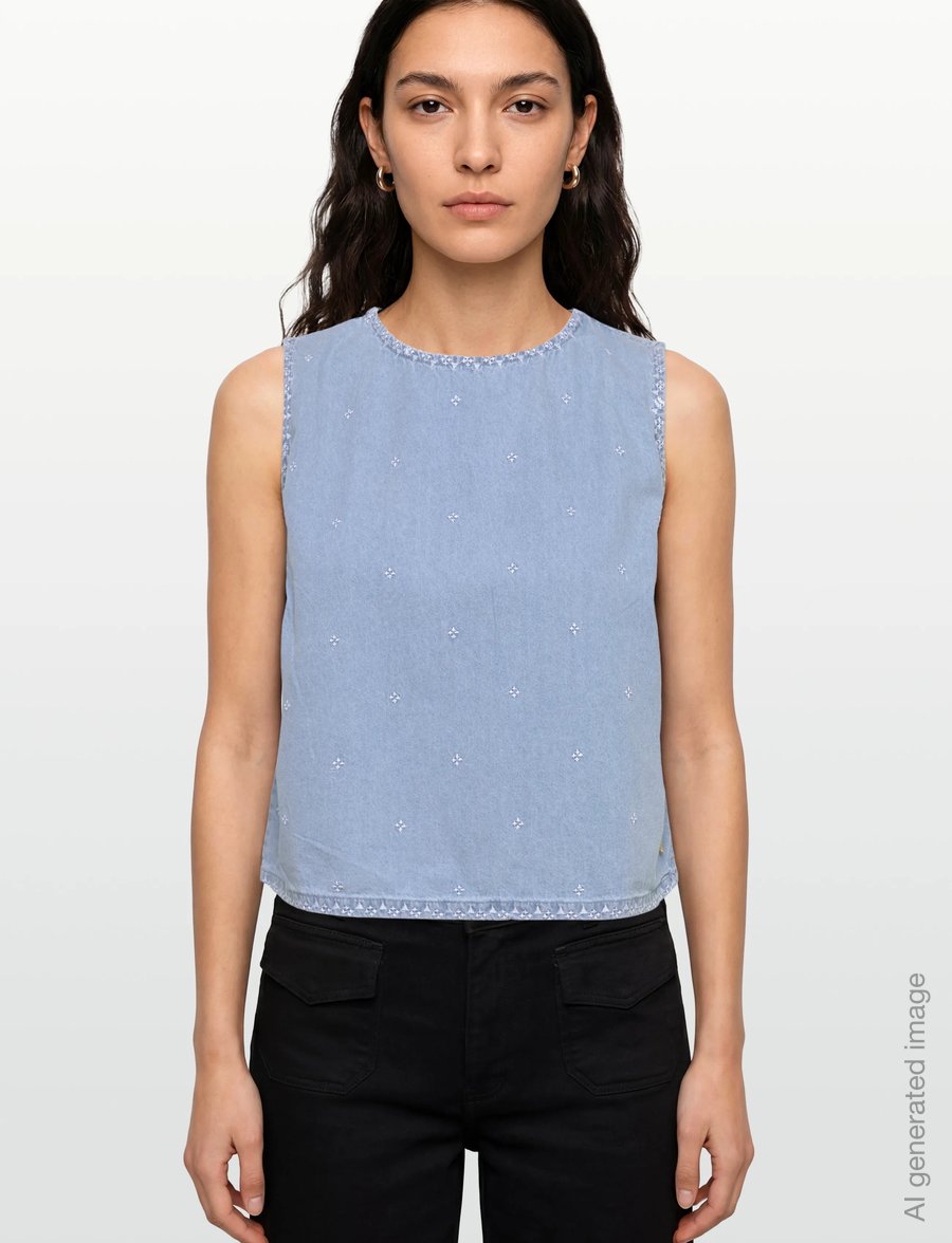 Coster Copenhagen - Denim shirt with embroidery - jeanshemden - light blue denim - 3