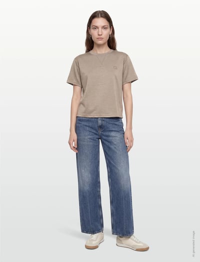 Coster Copenhagen BEA sweat blouse - T-krekli - MOON ROCK / beige