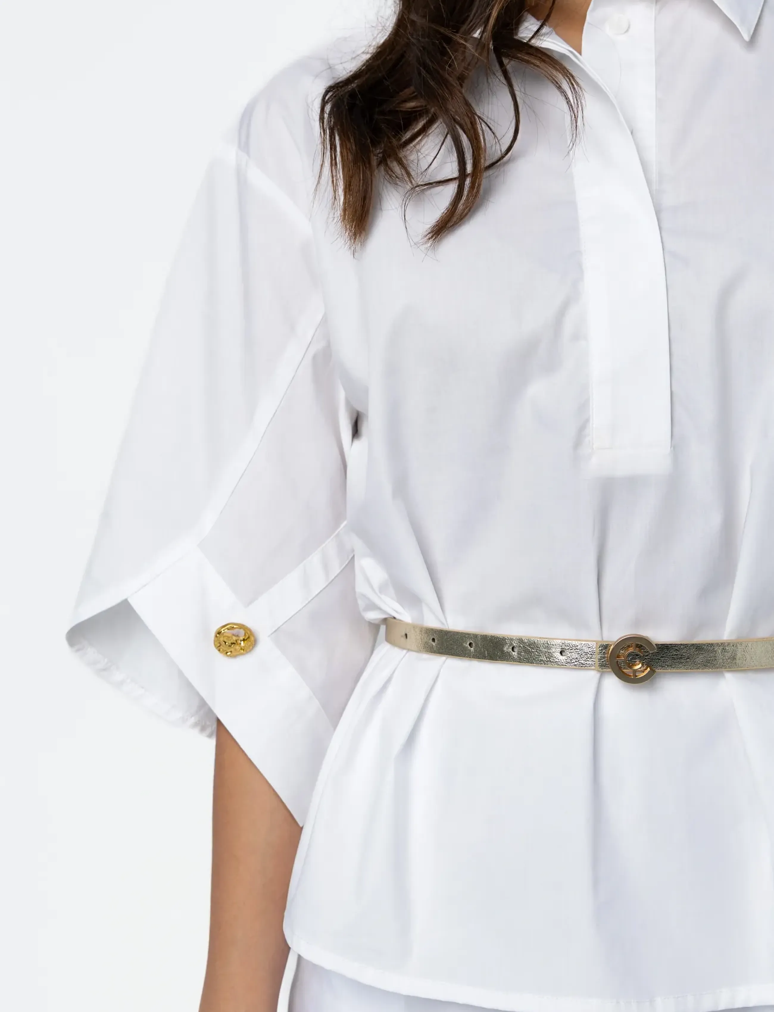 Coster Copenhagen - Shirt with button sleeves - short-sleeved shirts - white - 4