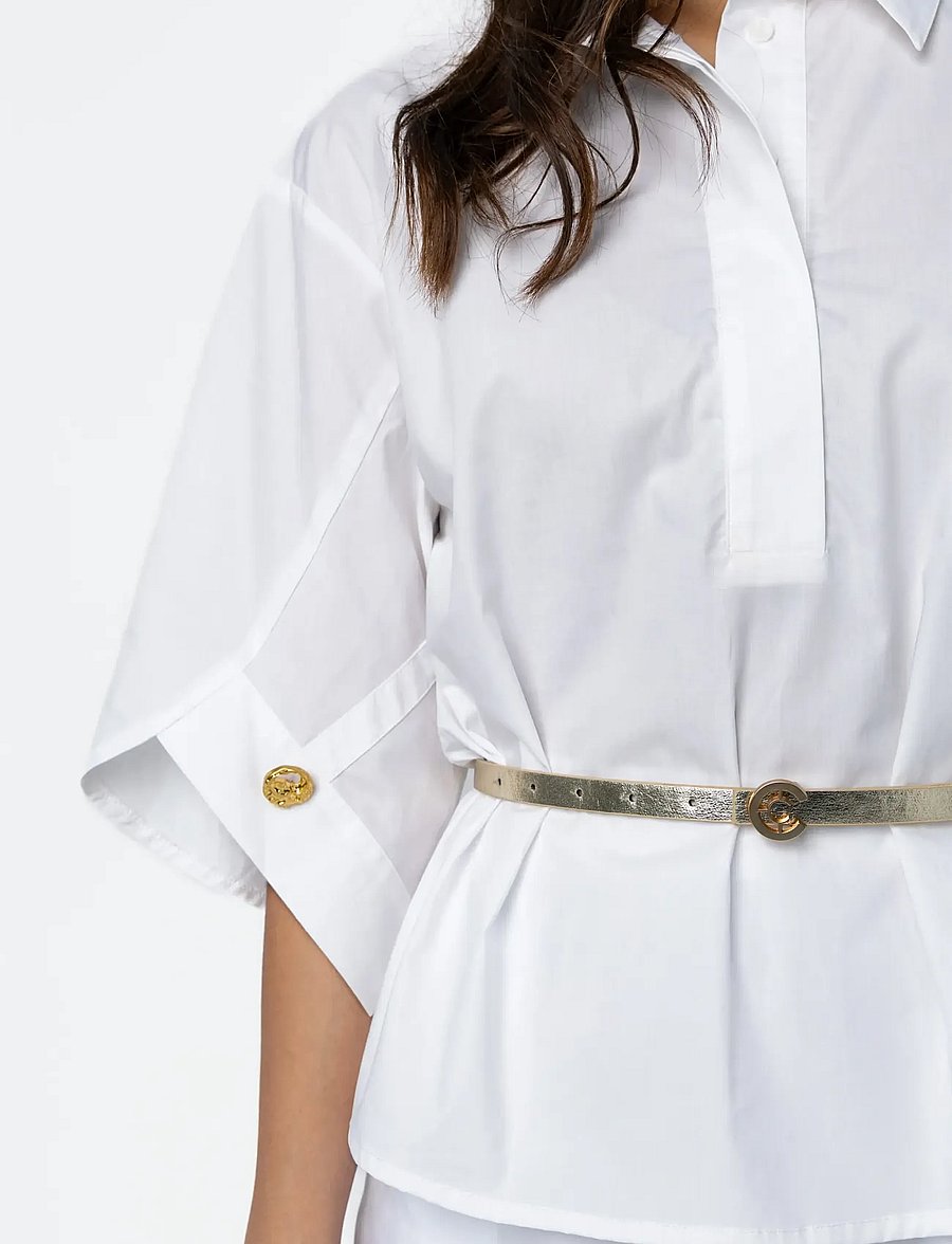 Coster Copenhagen - Shirt with button sleeves - krekli ar īsām piedurknēm - white - 4