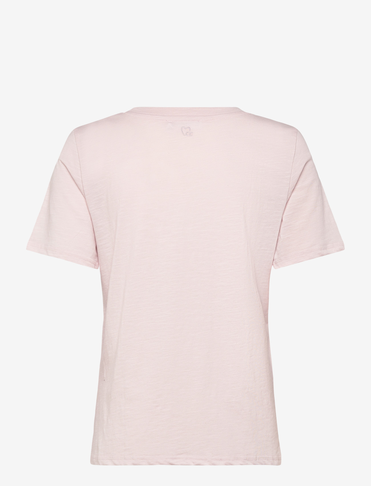 Coster Copenhagen - Tee with Heart embroidery - t-shirts - daisy pink - 2