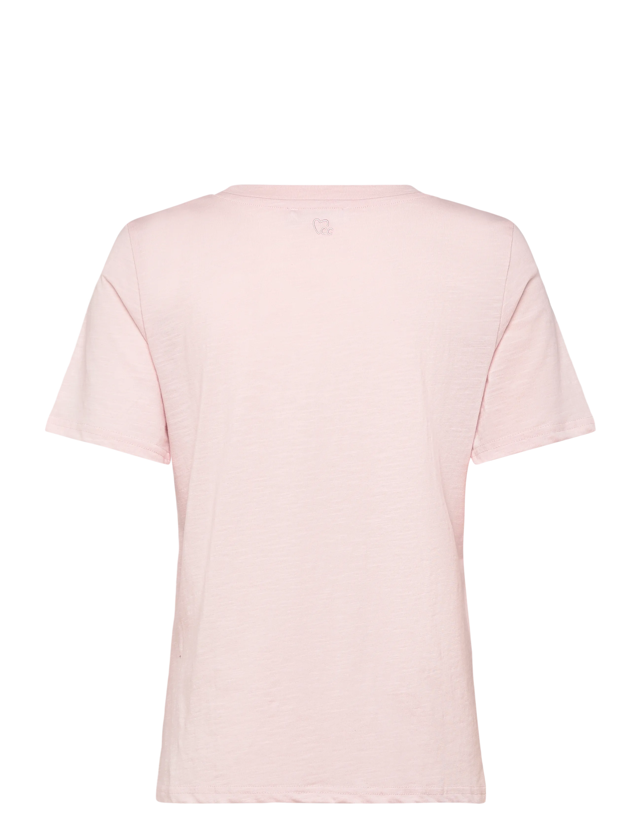 Coster Copenhagen - Tee with Heart embroidery - t-shirts - daisy pink - 2