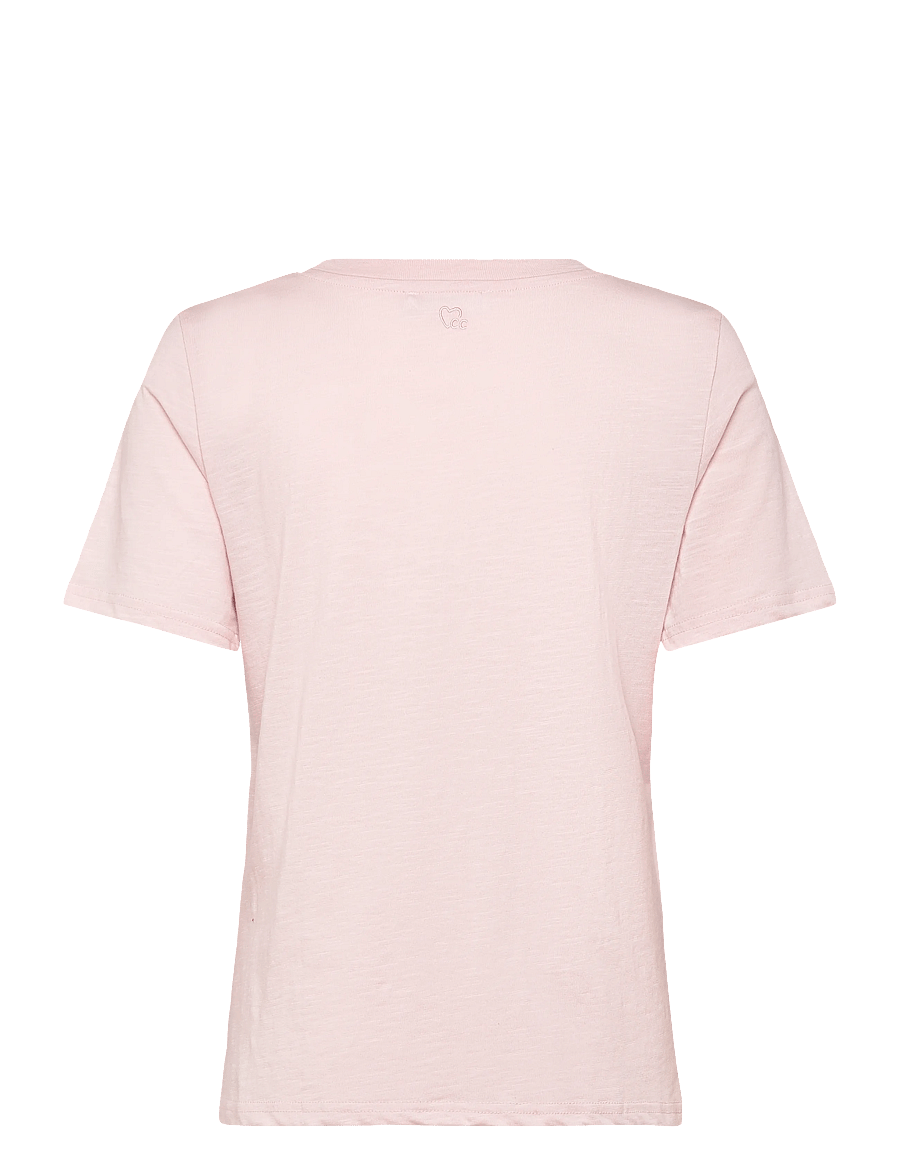 Coster Copenhagen - Tee with Heart embroidery - t-shirts - daisy pink - 2