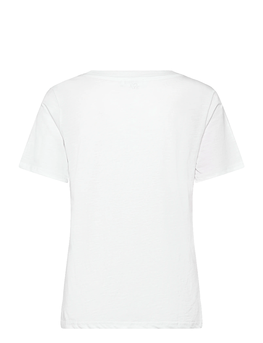 Coster Copenhagen - Tee with Heart embroidery - t-särgid - white - 2