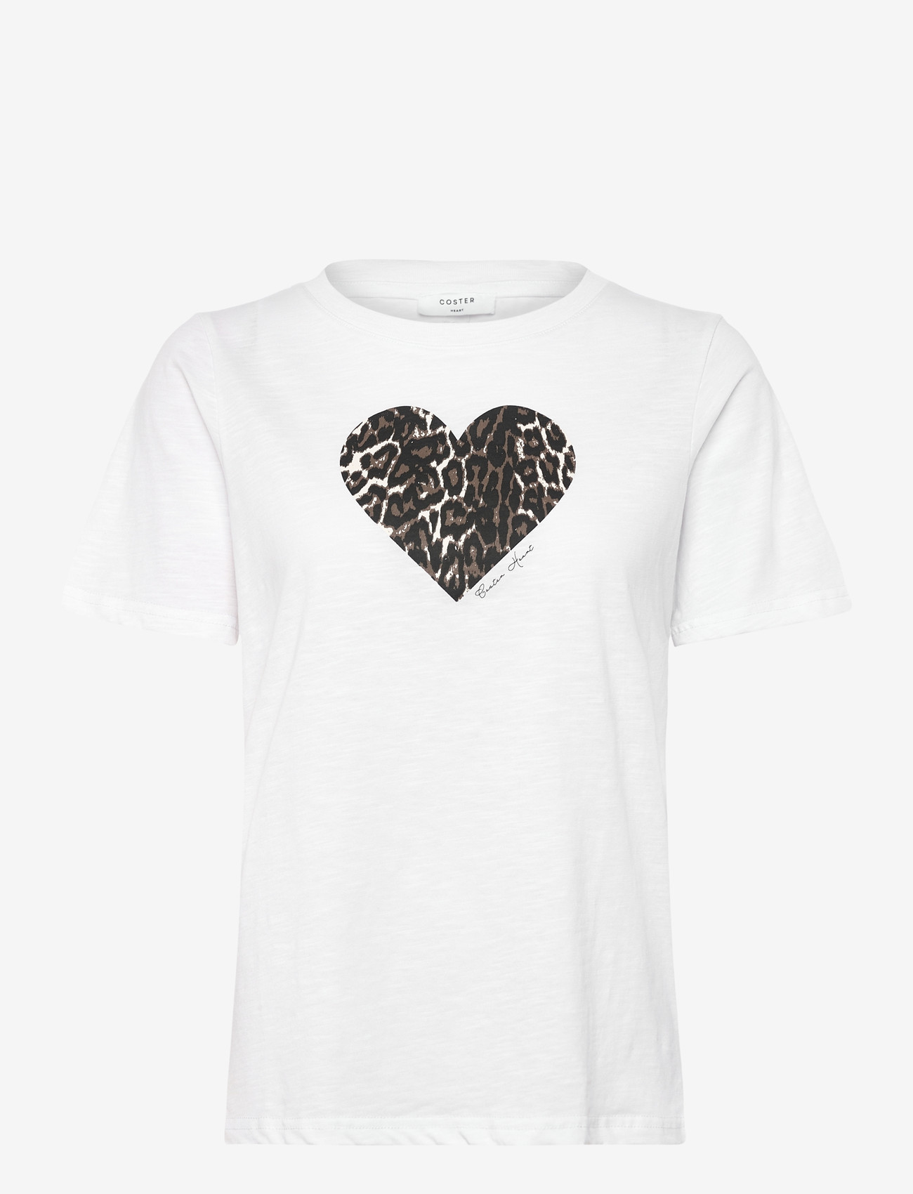 Coster Copenhagen - Leo heart tee - t-shirts - white - 1