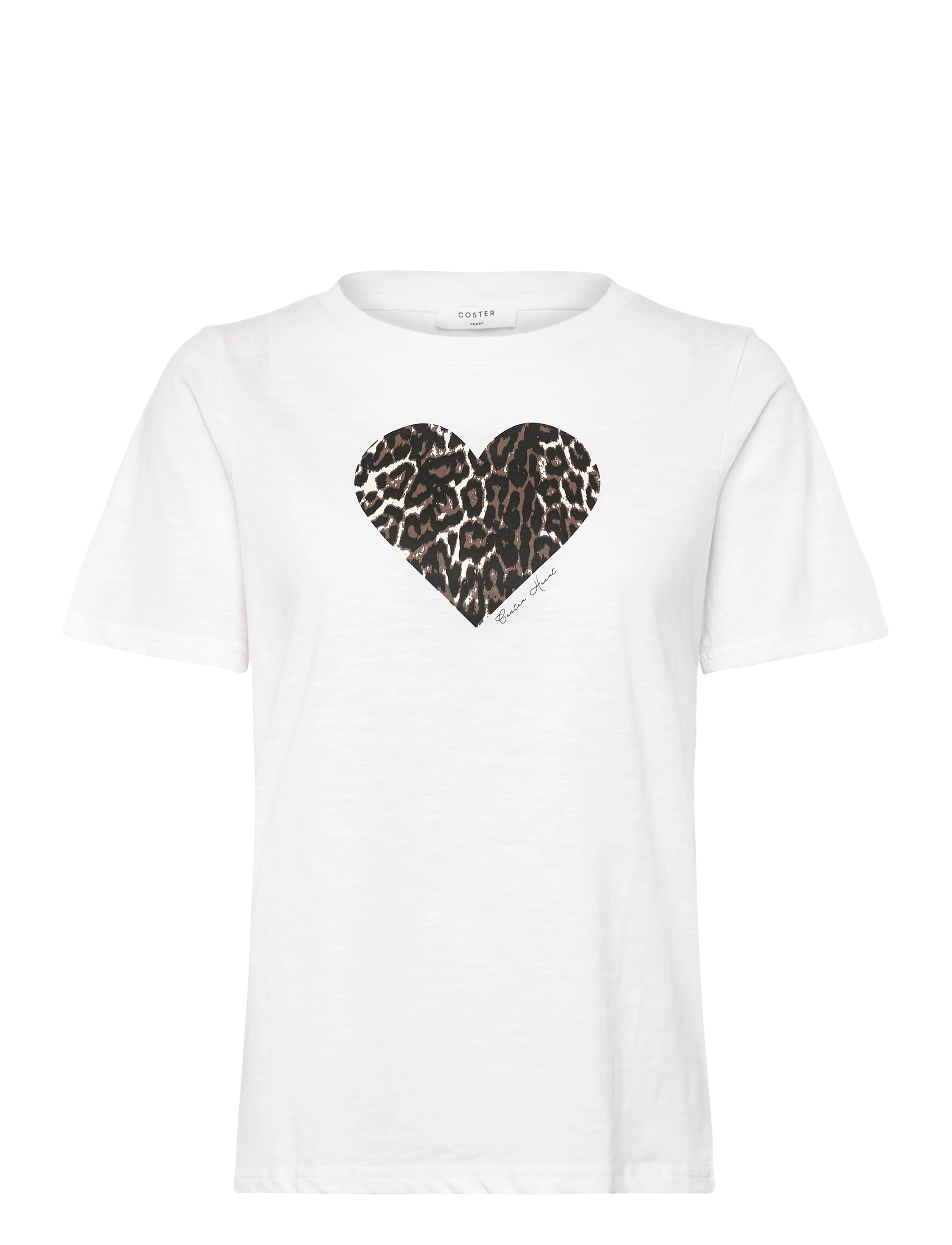 Coster Copenhagen Leo heart tee - Drabužiai - WHITE / white