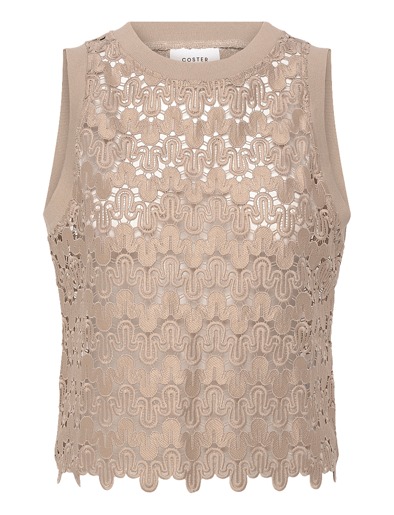 Coster Copenhagen - Lace top - crop tops - moon rock - 0