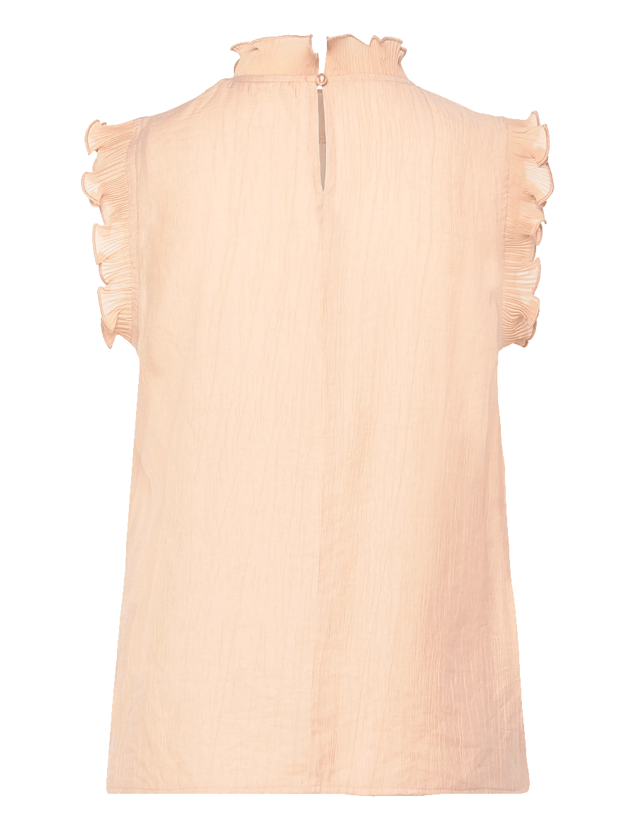 Coster Copenhagen - Top with ruffles - varrukateta pluusid - moon rock - 2