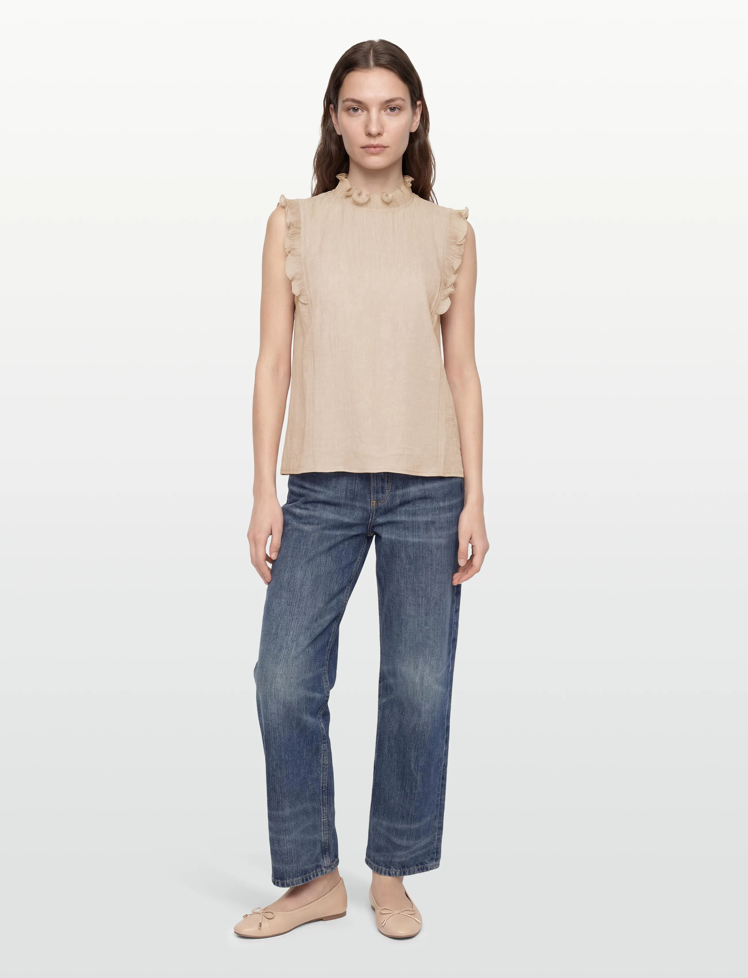 Coster Copenhagen Top With Ruffles, 42, Pink, Bluser > Uden Ærmer, Dame
