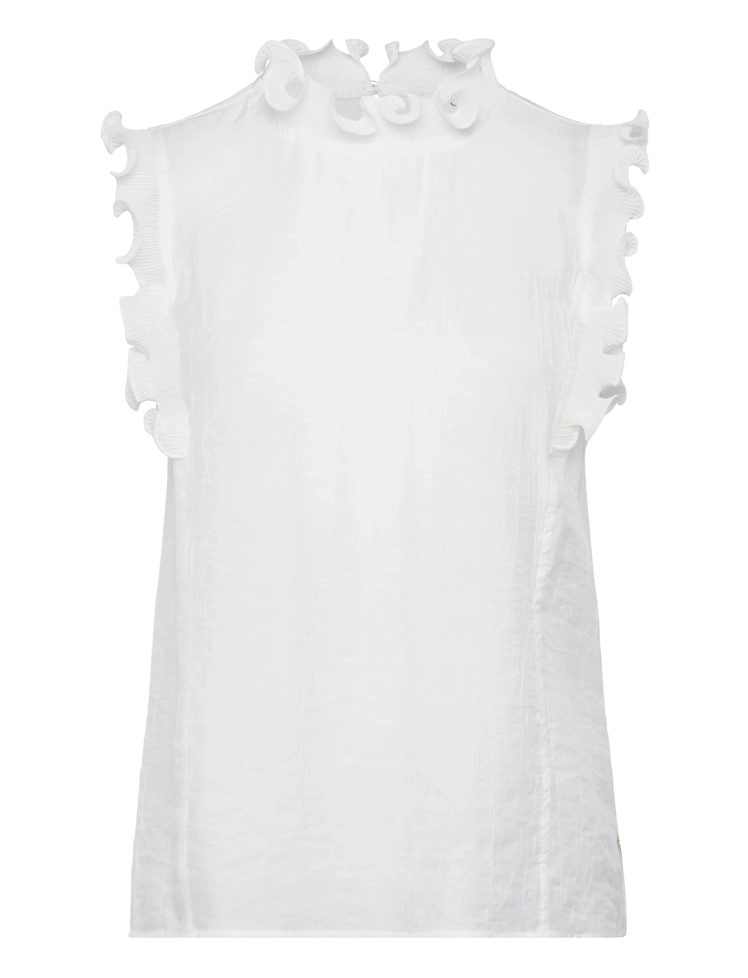 Coster Copenhagen Top with ruffles - Blusen - WHITE / white