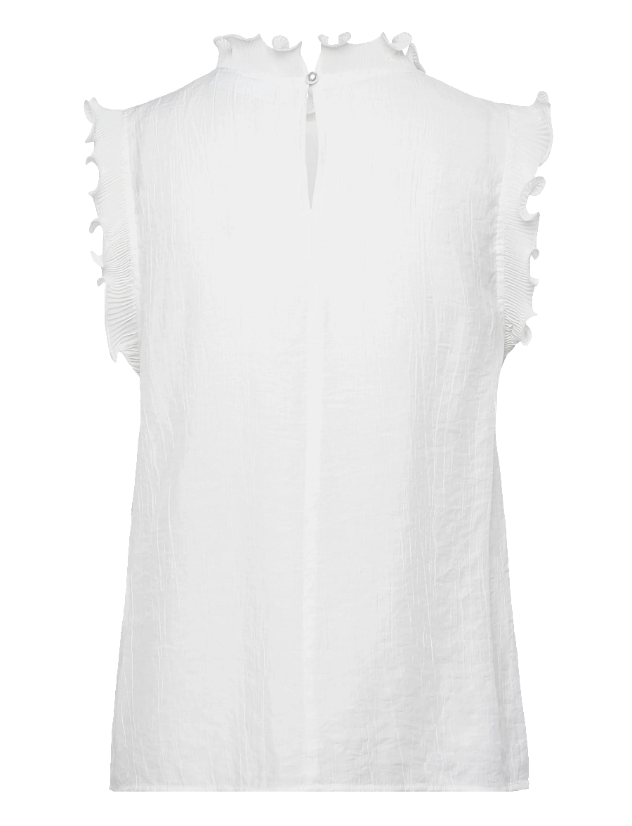 Coster Copenhagen - Top with ruffles - Ärmlösa blusar - white - 2