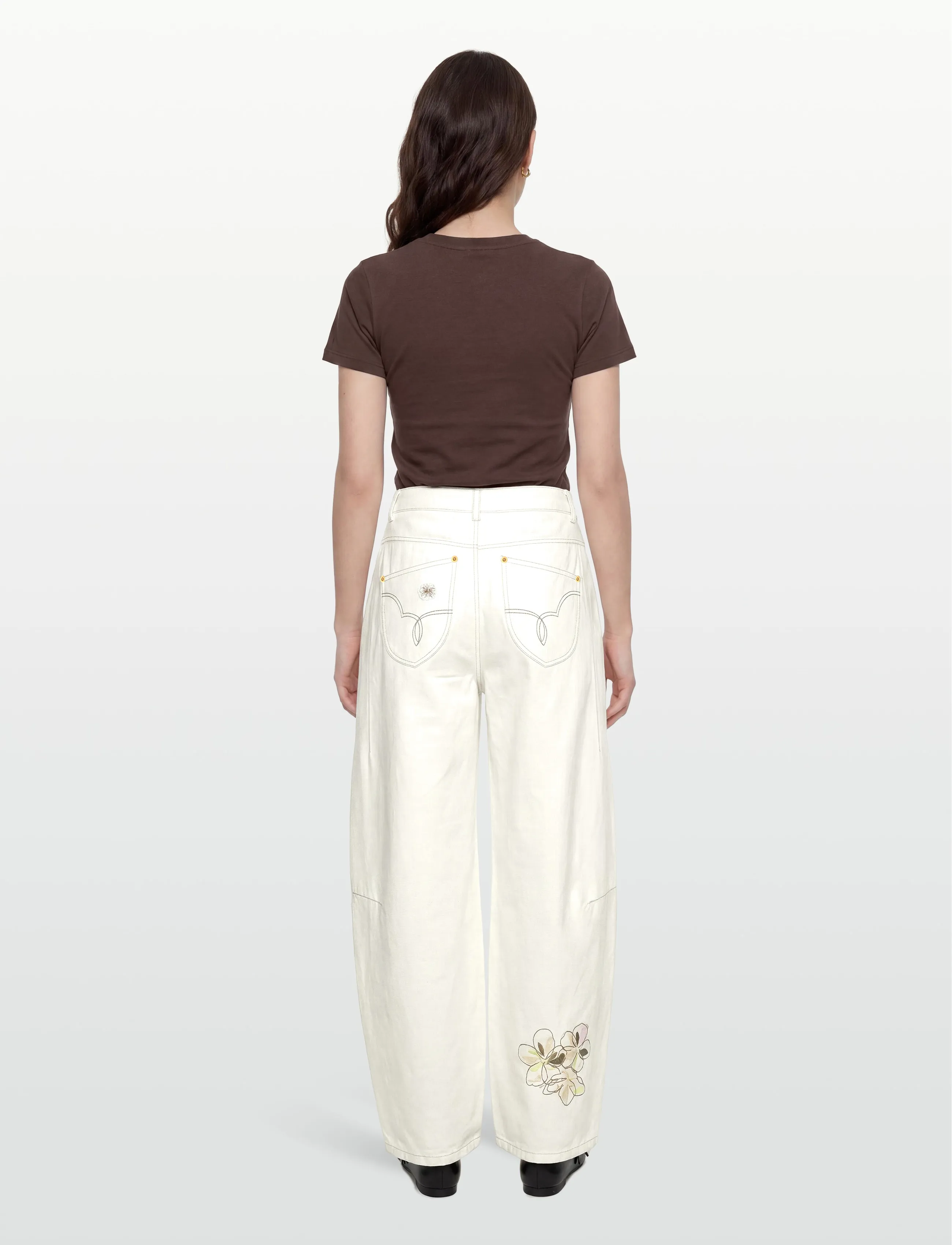 Coster Copenhagen Embroidered Pants Anna Fit cargobyxor dam – bild 3