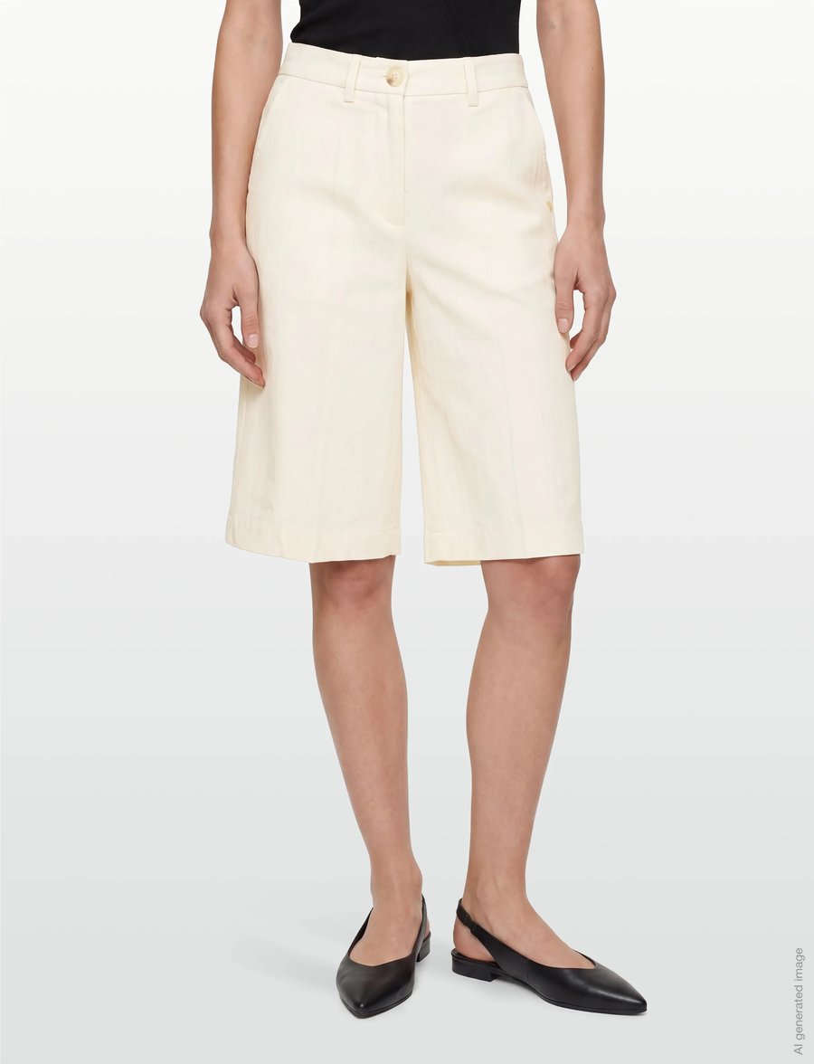 Coster Copenhagen - Shorts in linen - Petra fit - bermuda-shortsit - off white - 3