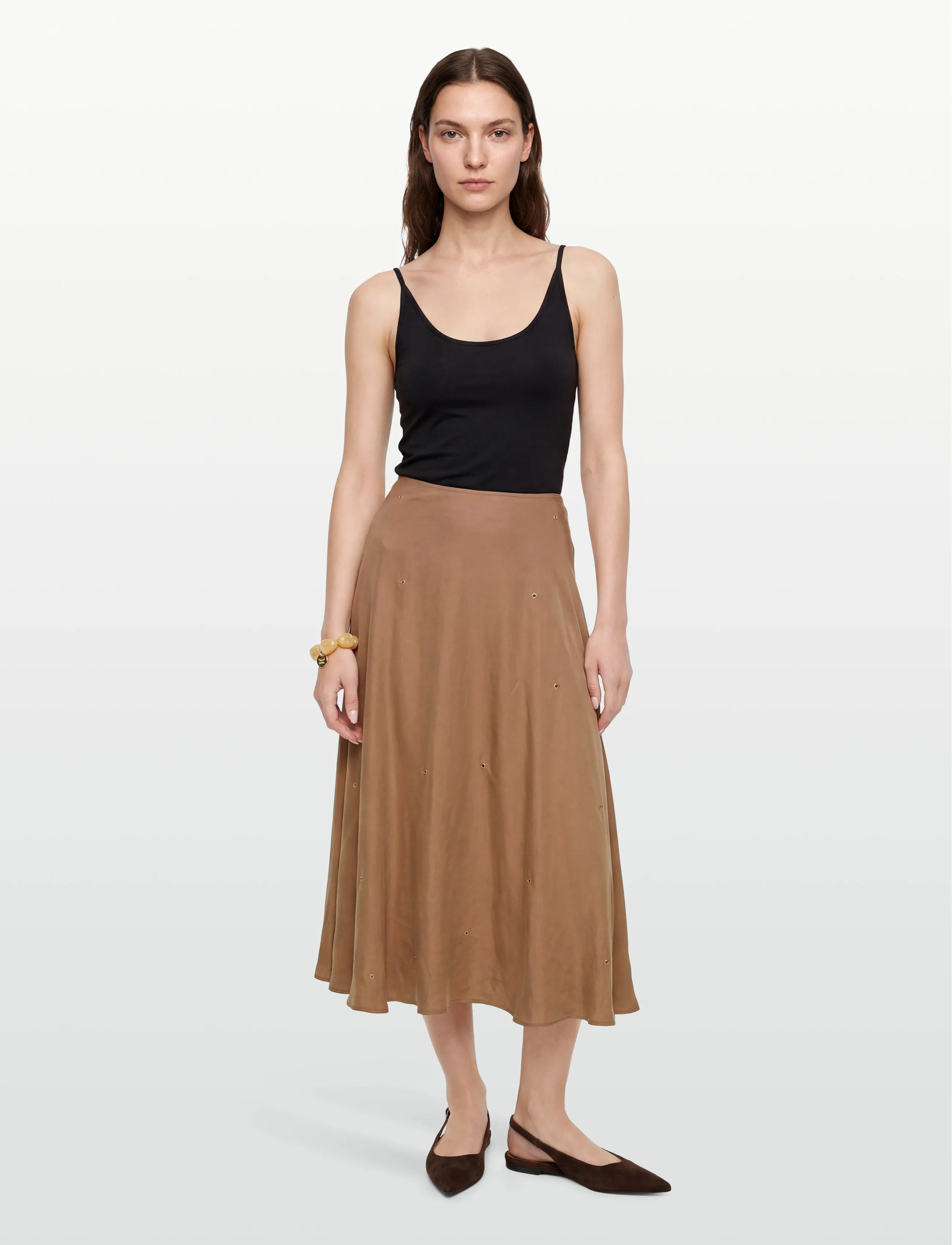 Coster Copenhagen - Skirt with eyelets - maxi skirts - golden latte - 0