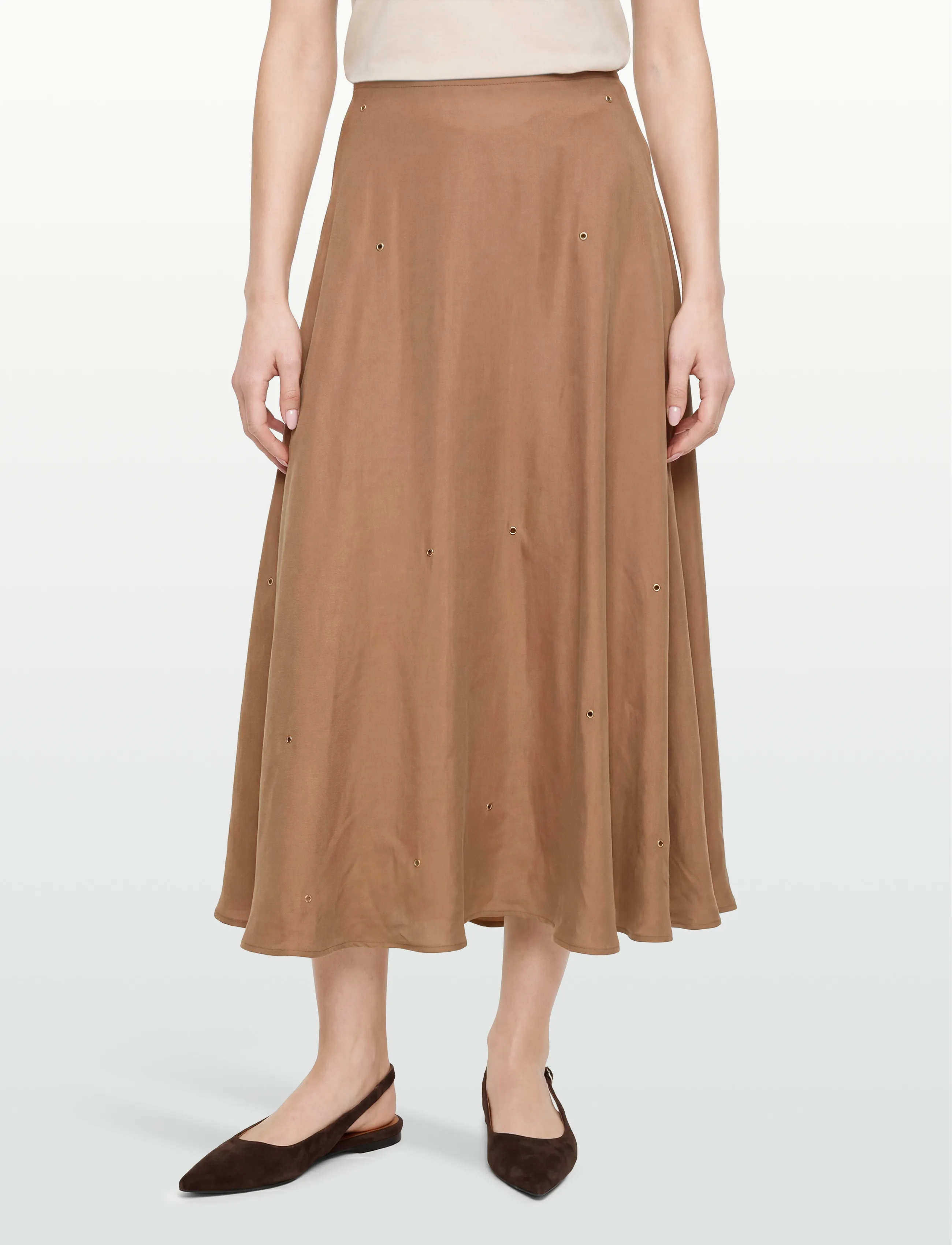 Coster Copenhagen - Skirt with eyelets - maxi nederdele - golden latte - 3