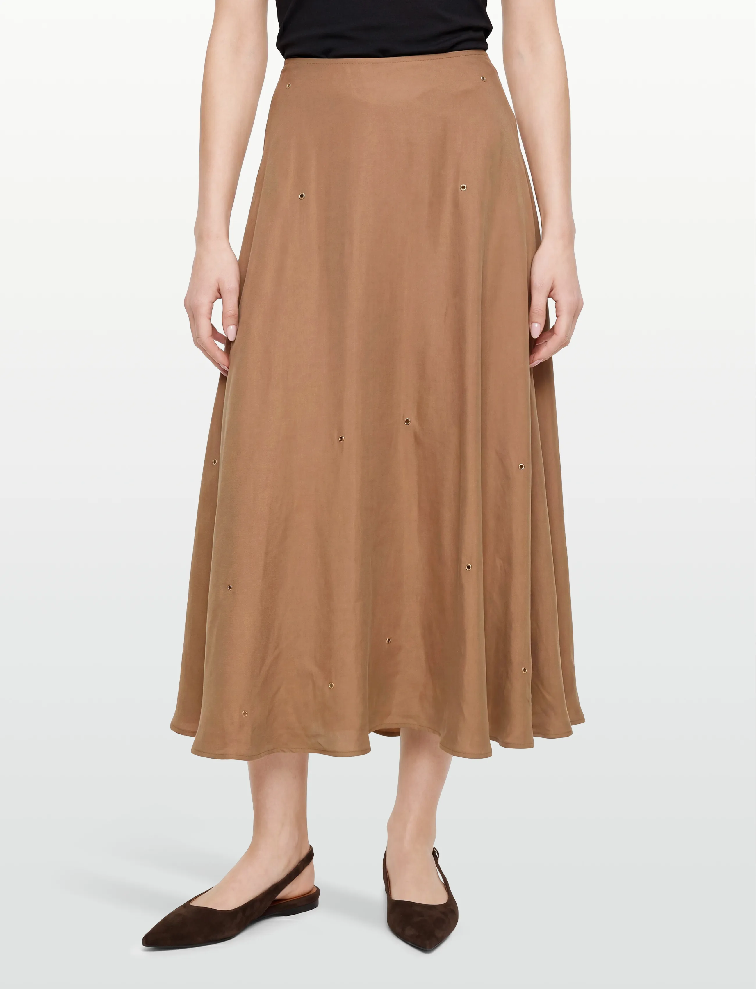 Coster Copenhagen - Skirt with eyelets - maksiseelikud - golden latte - 3