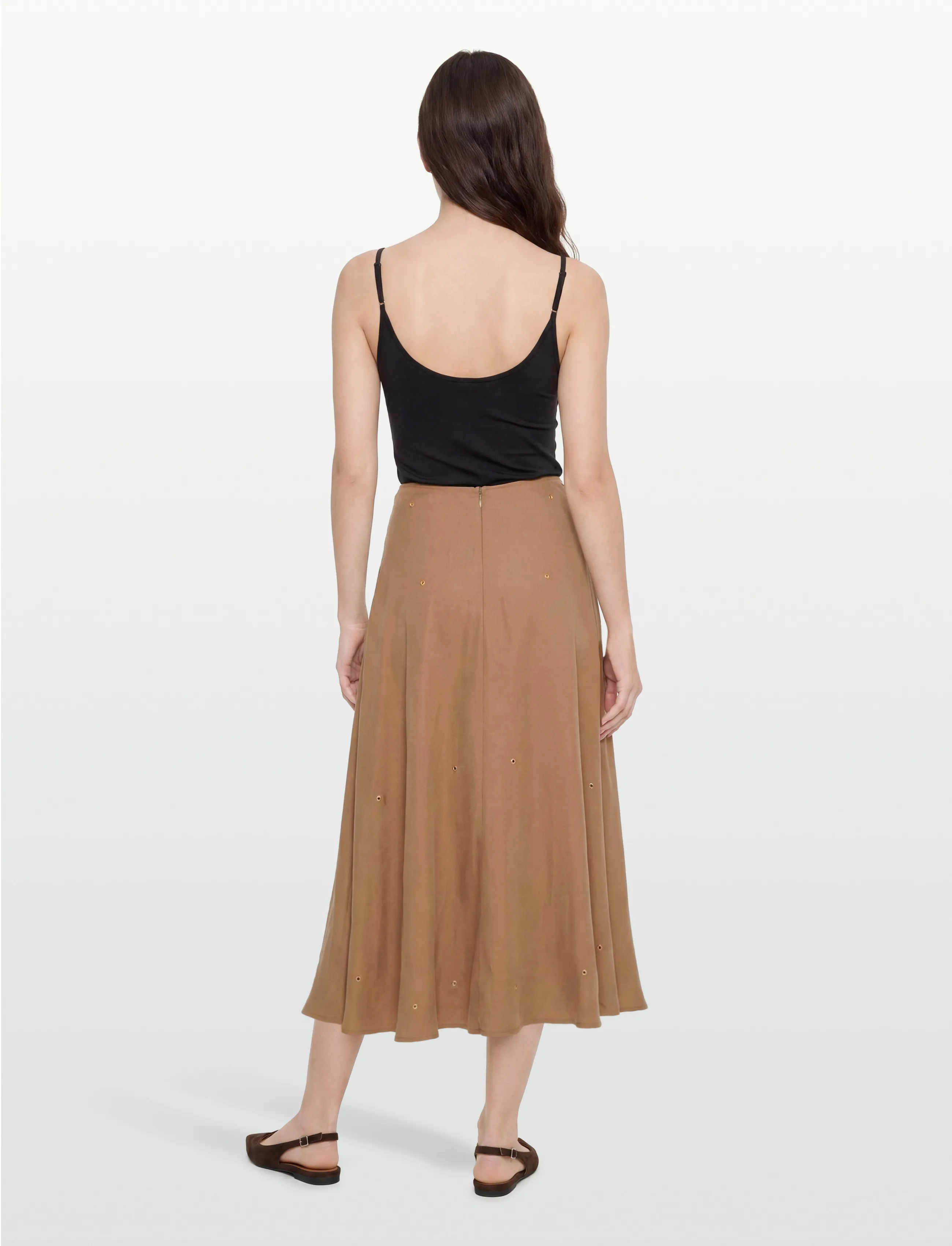 Coster Copenhagen - Skirt with eyelets - maxi skirts - golden latte - 4