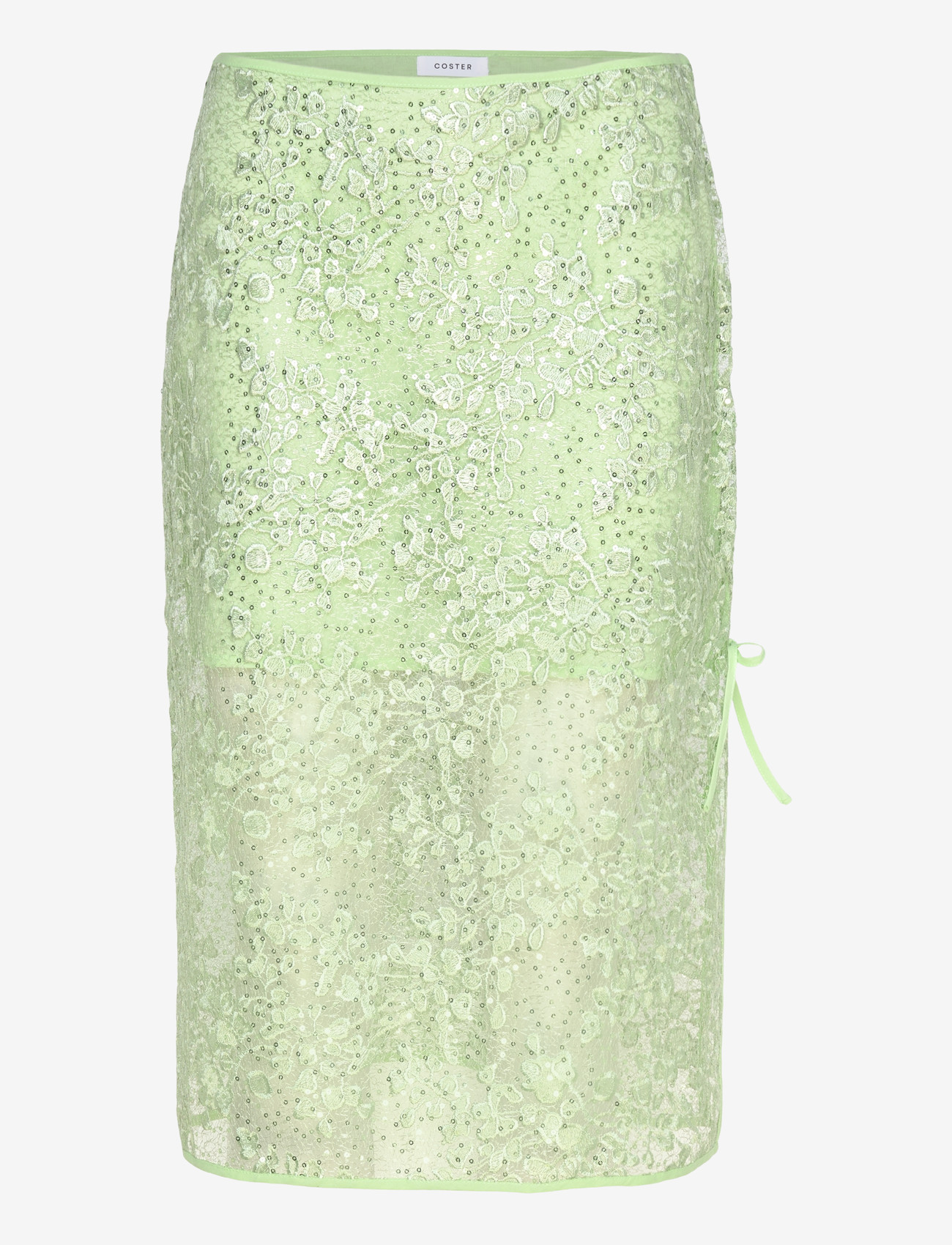 Coster Copenhagen - Sequins skirt - midiseelikud - mint - 0