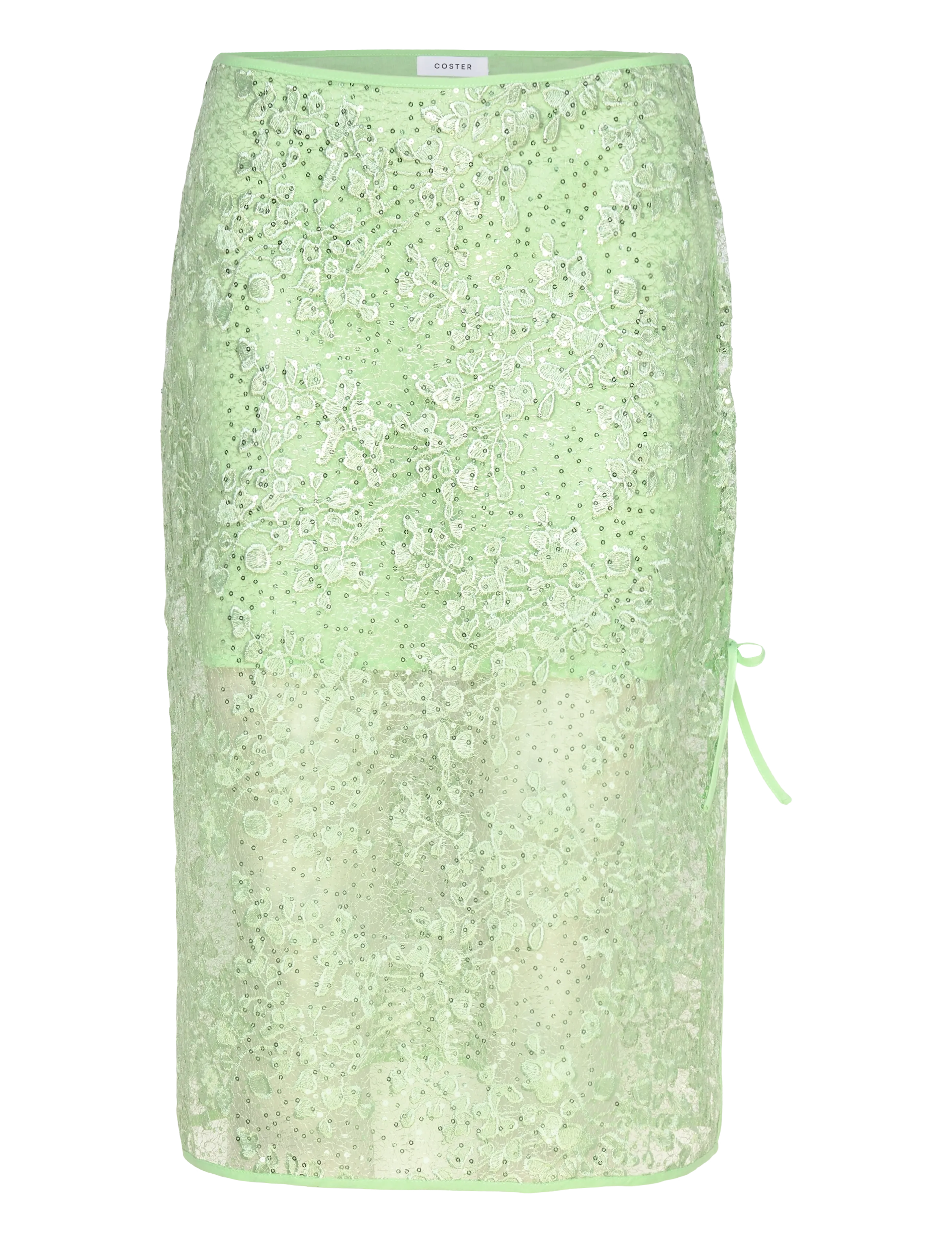Coster Copenhagen Sequins skirt - Transitional Layering - MINT / green