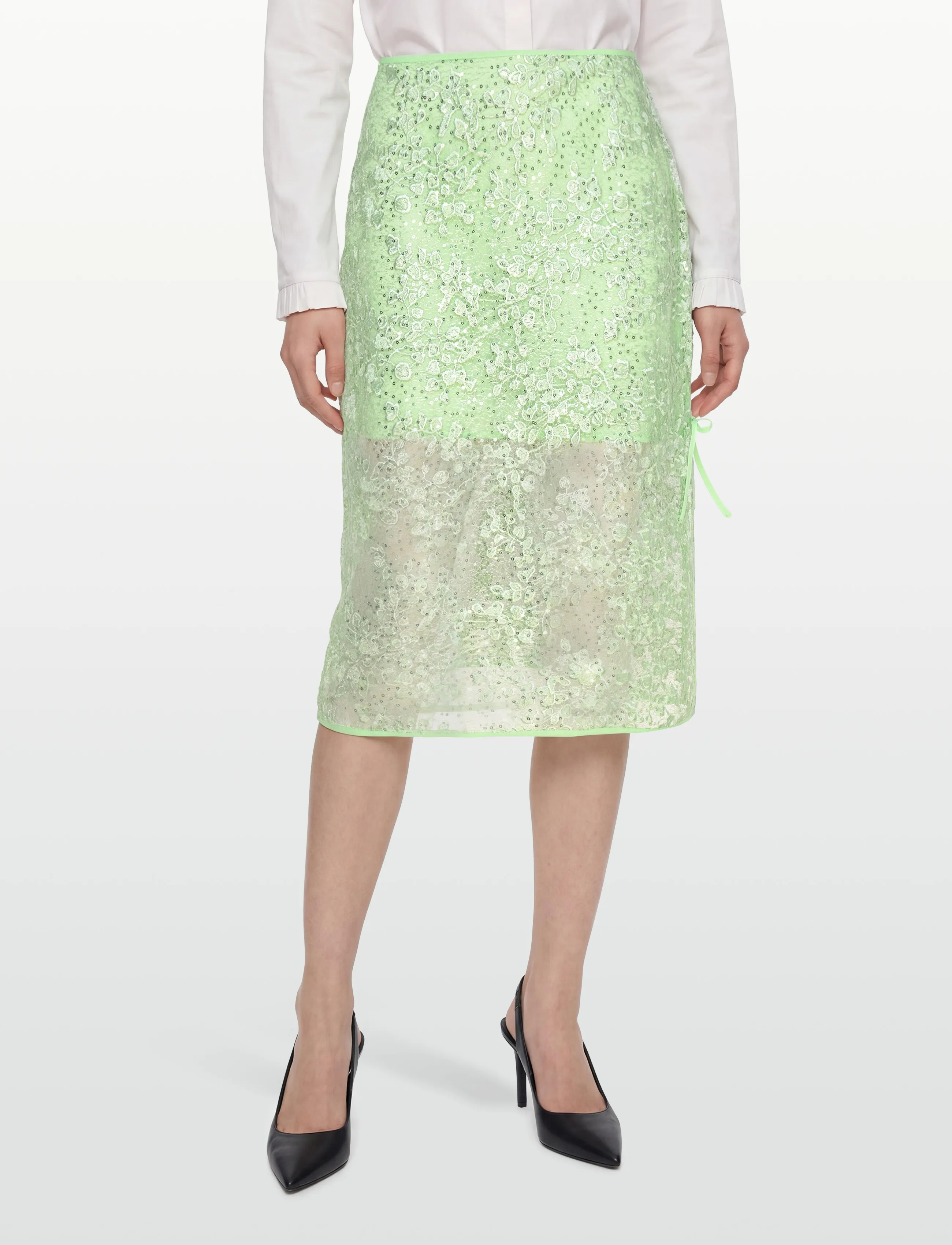 Coster Copenhagen - Sequins skirt - midi nederdele - mint - 4