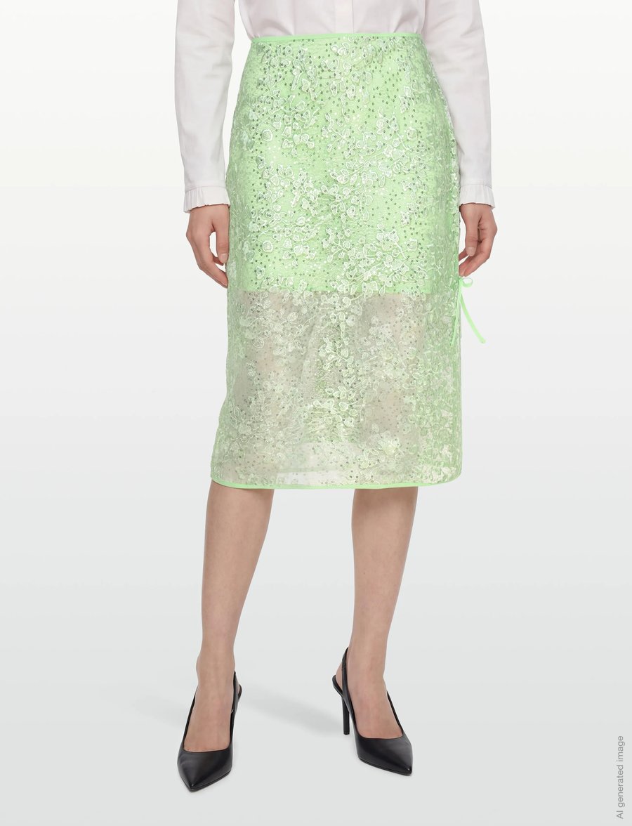 Coster Copenhagen - Sequins skirt - pailletten-röcke - mint - 4