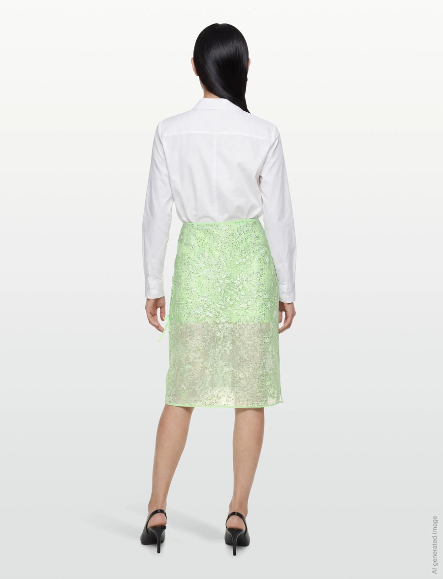 Coster Copenhagen - Sequins skirt - pailletten-röcke - mint - 5