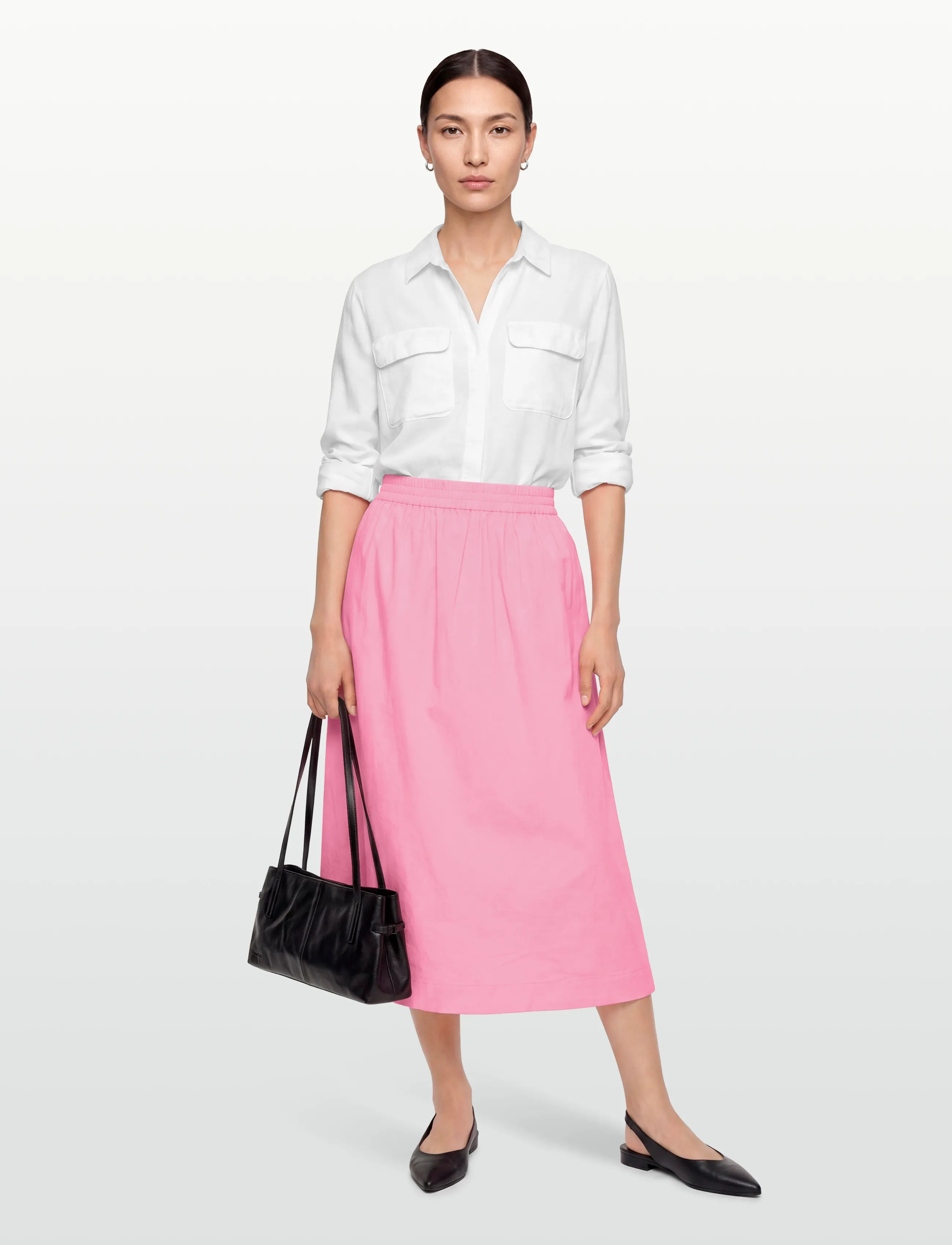 Coster Copenhagen PHOEBE long skirt - Vidutinio ilgio sijonai - BRIGHT PINK / pink/rose