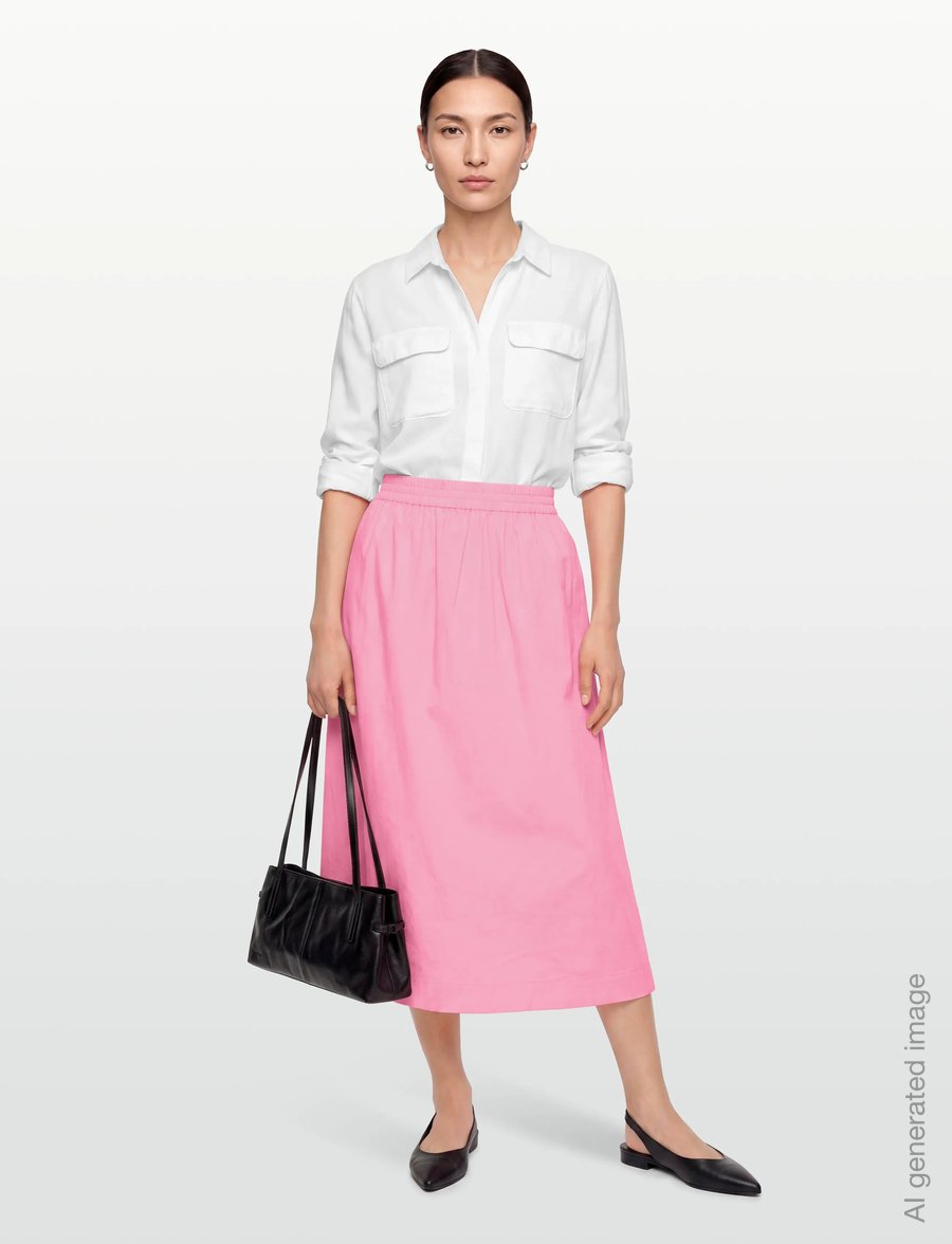 Coster Copenhagen - PHOEBE long skirt - midiseelikud - bright pink - 0