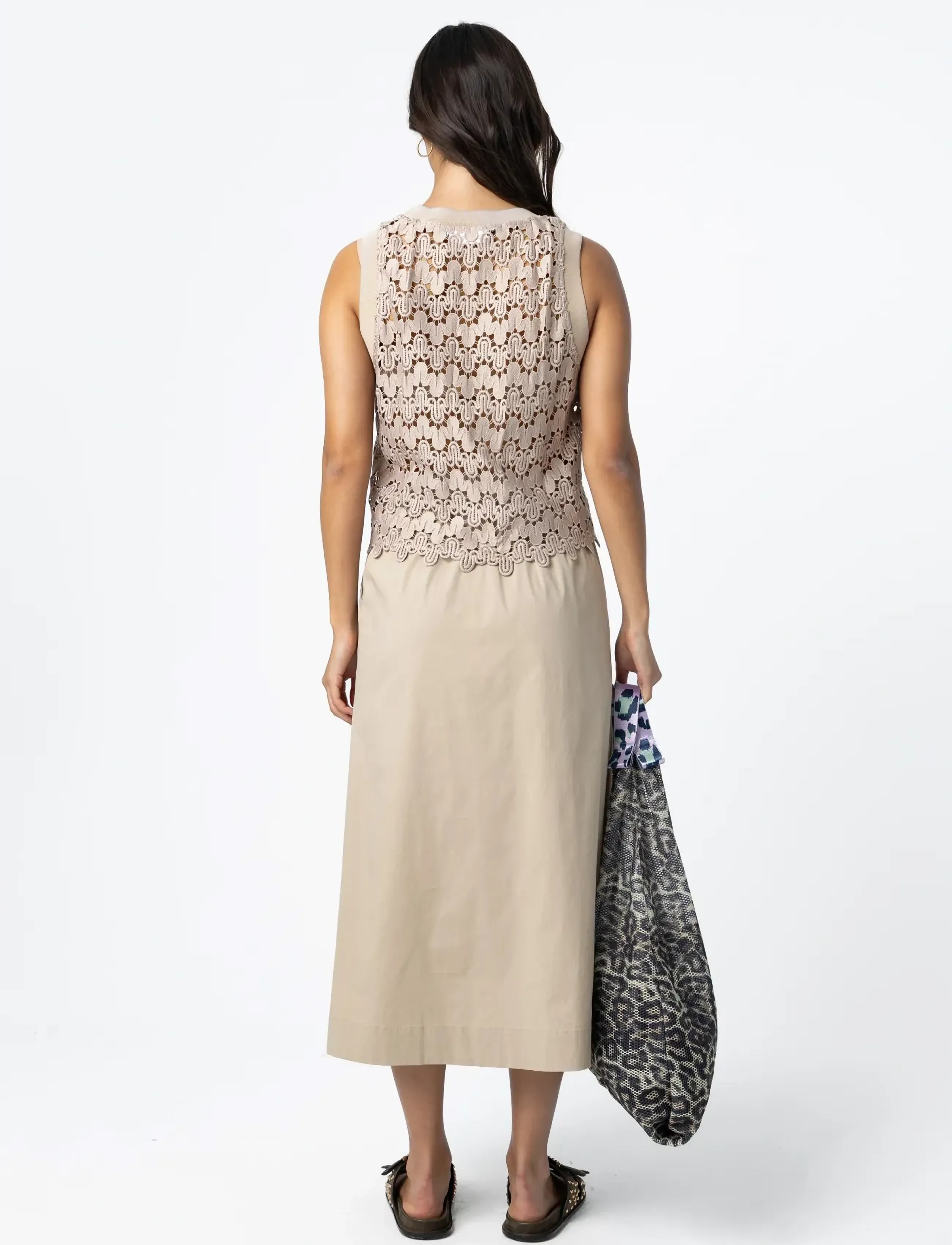 Coster Copenhagen - PHOEBE long skirt - midi-röcke - sand - 3