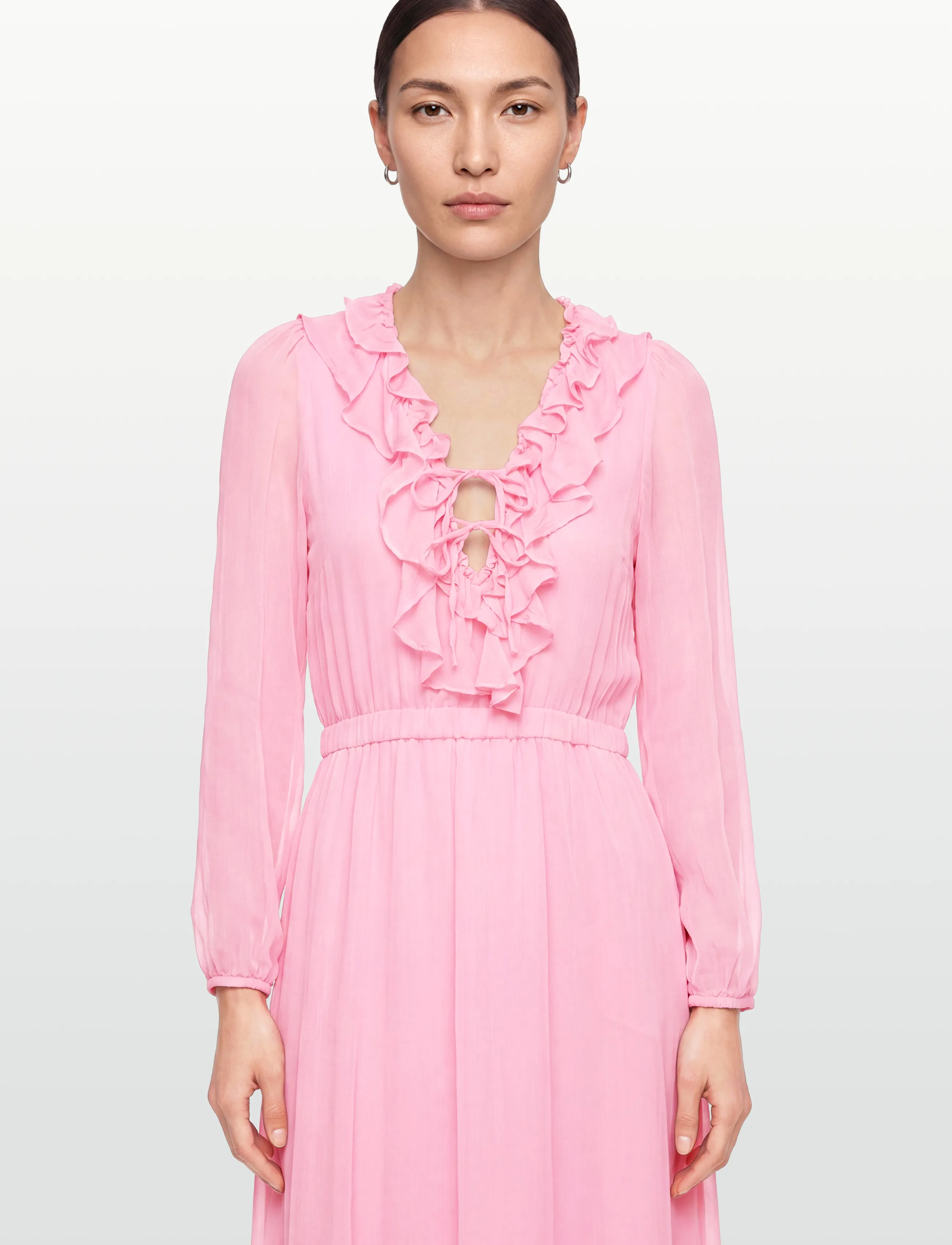 Coster Copenhagen - Long ruffle dress - zomerjurken - fuschia - 3