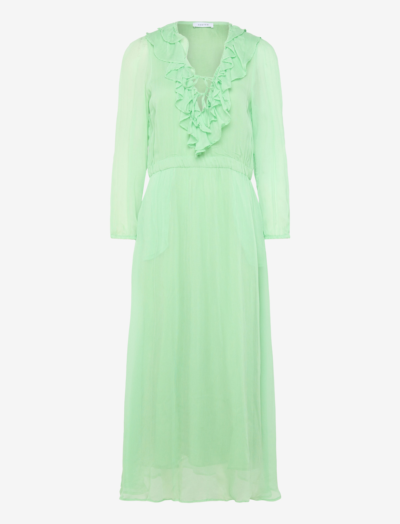 Coster Copenhagen - Long ruffle dress - sommerkjoler - mint - 0