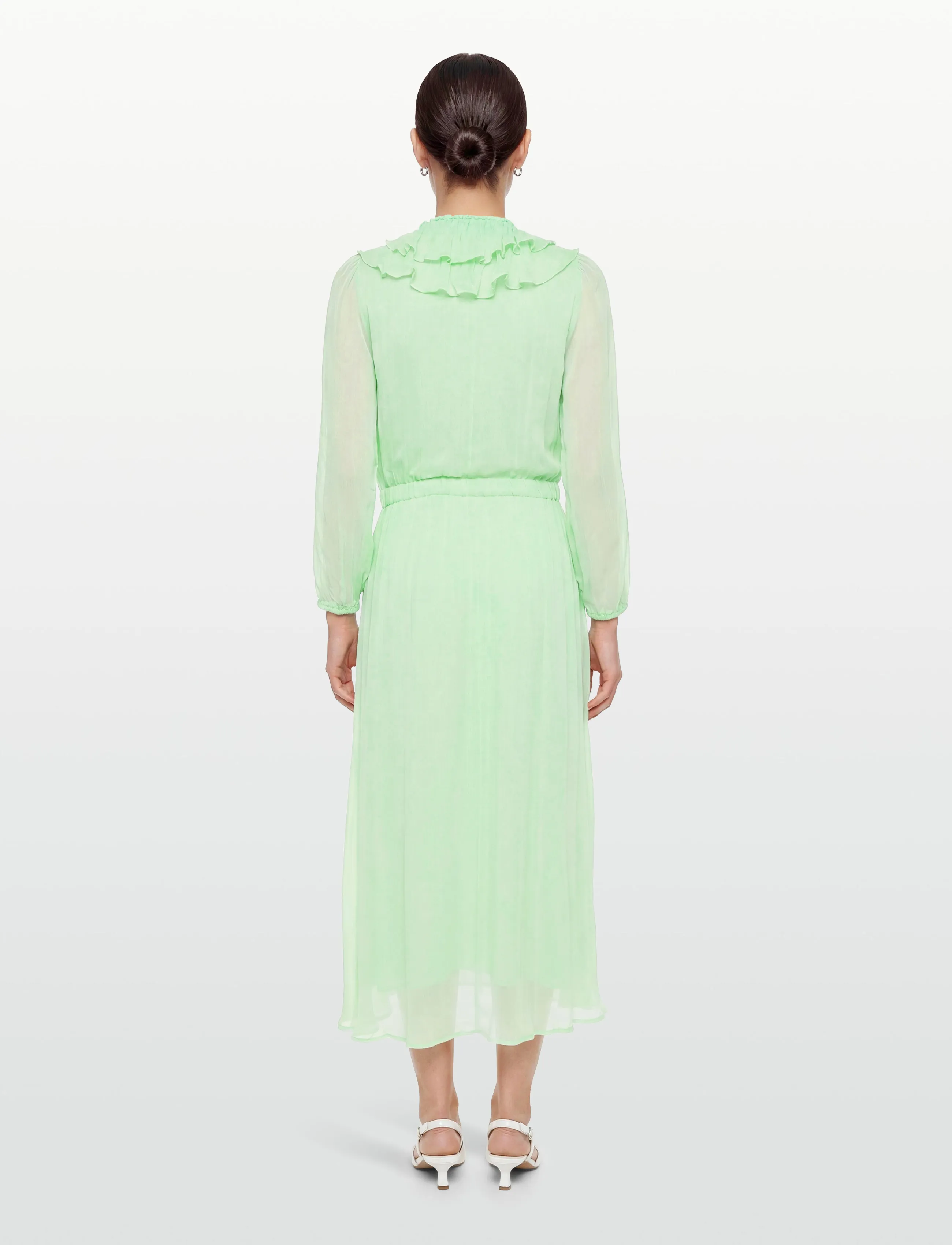 Coster Copenhagen - Long ruffle dress - sommarklänningar - mint - 4