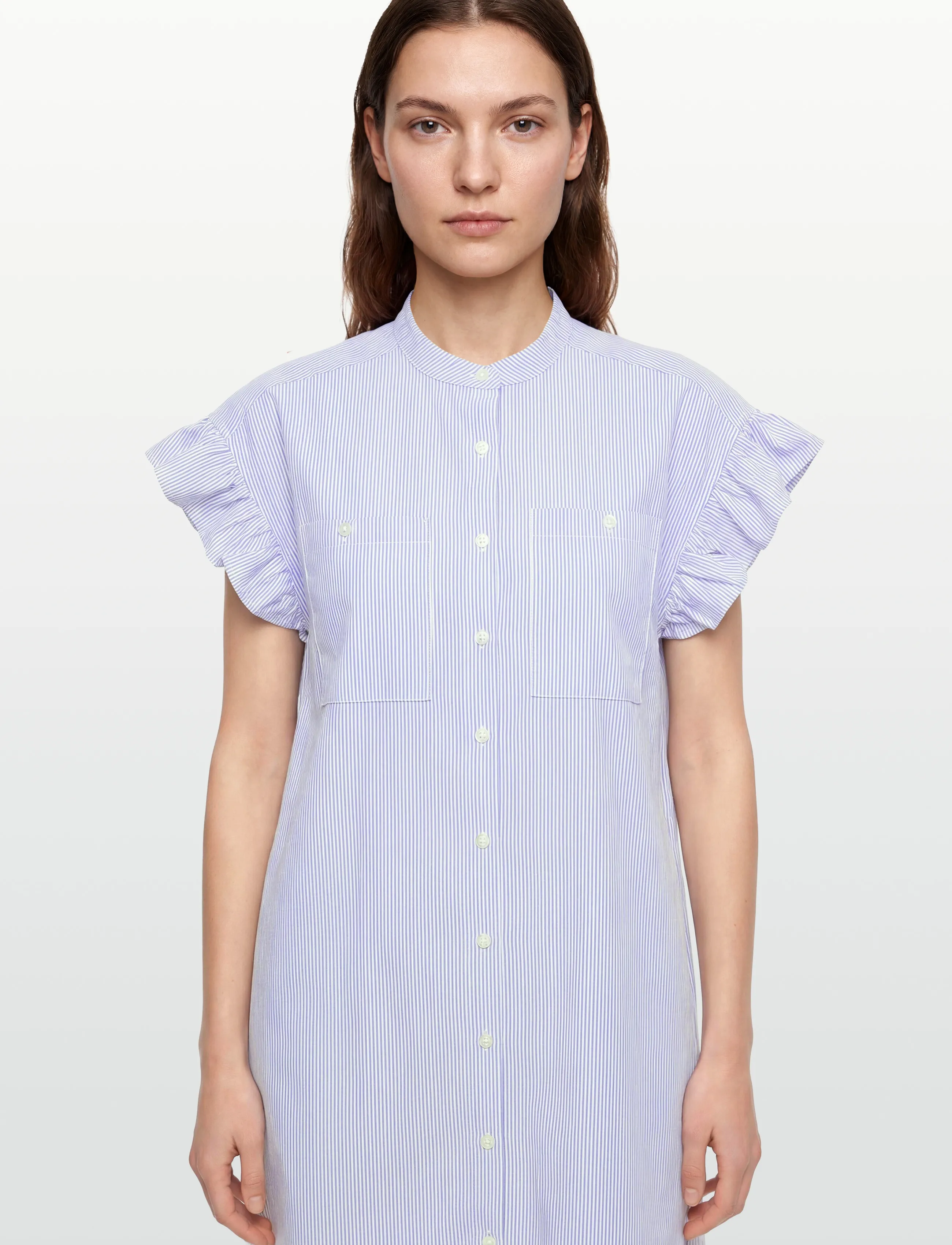 Coster Copenhagen - GWEN striped shirt dress - skjortekjoler - blue stripes - 3