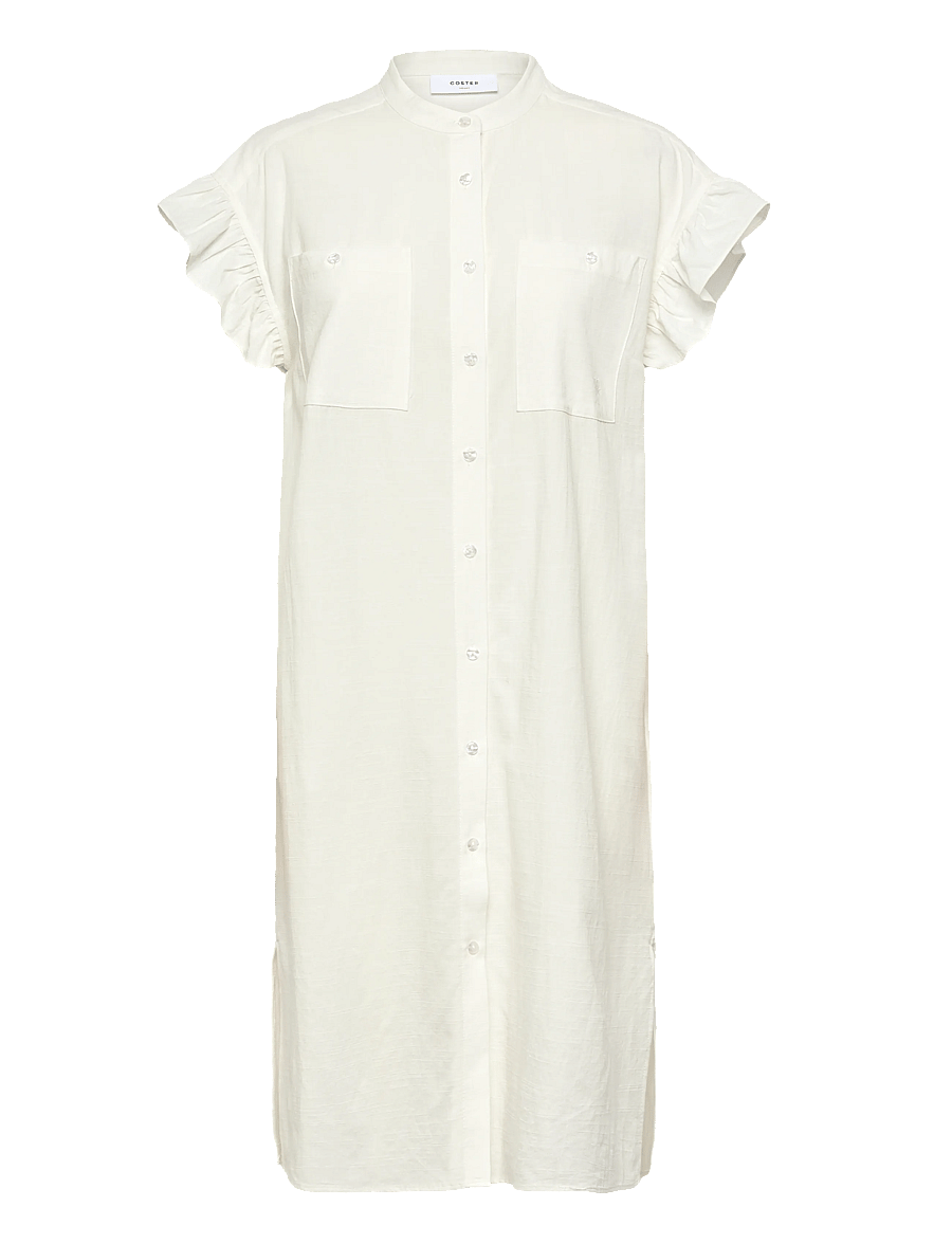 Coster Copenhagen - GWEN solid shirt dress - summer dresses - white - 1