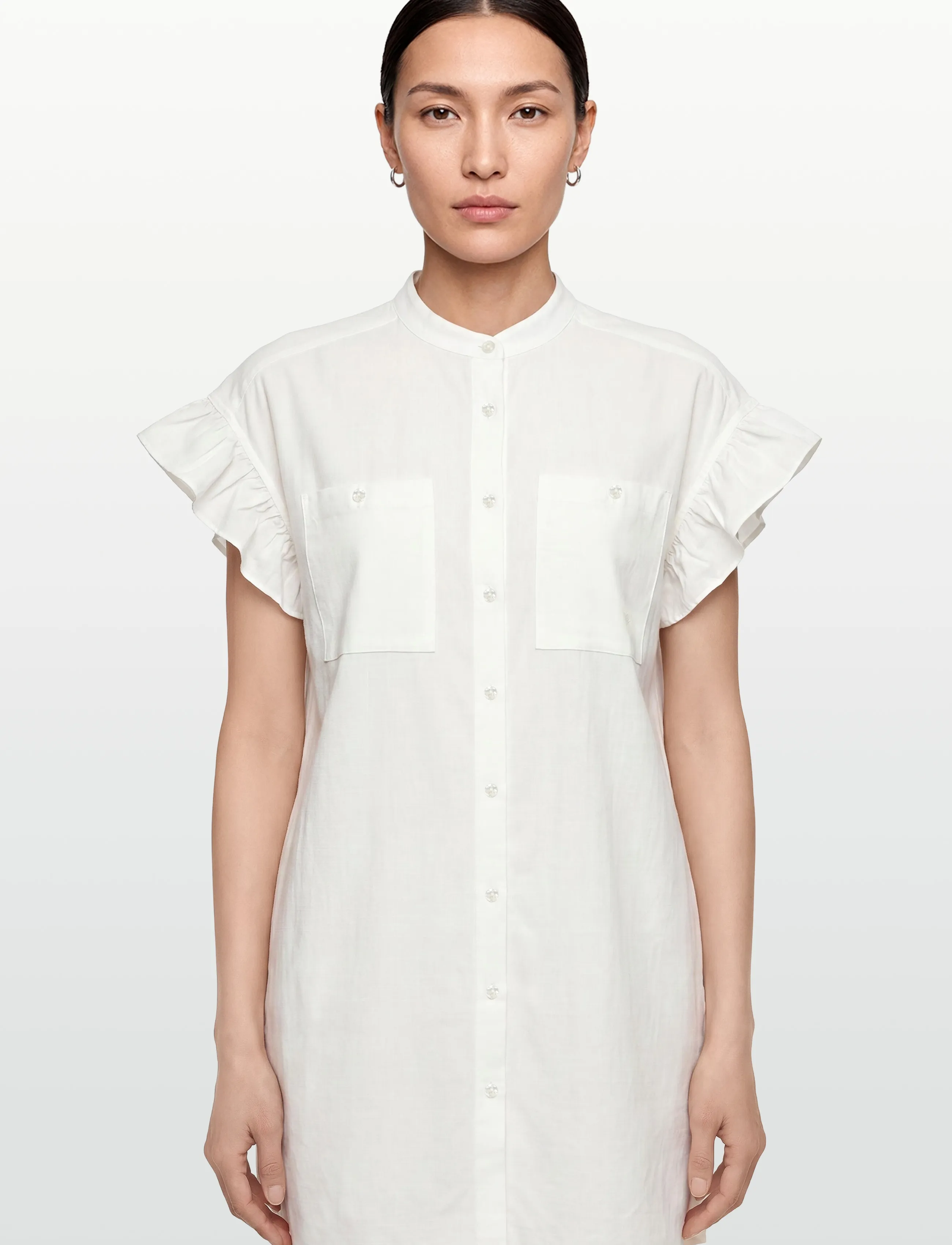 Coster Copenhagen - GWEN solid shirt dress - sommarklänningar - white - 3