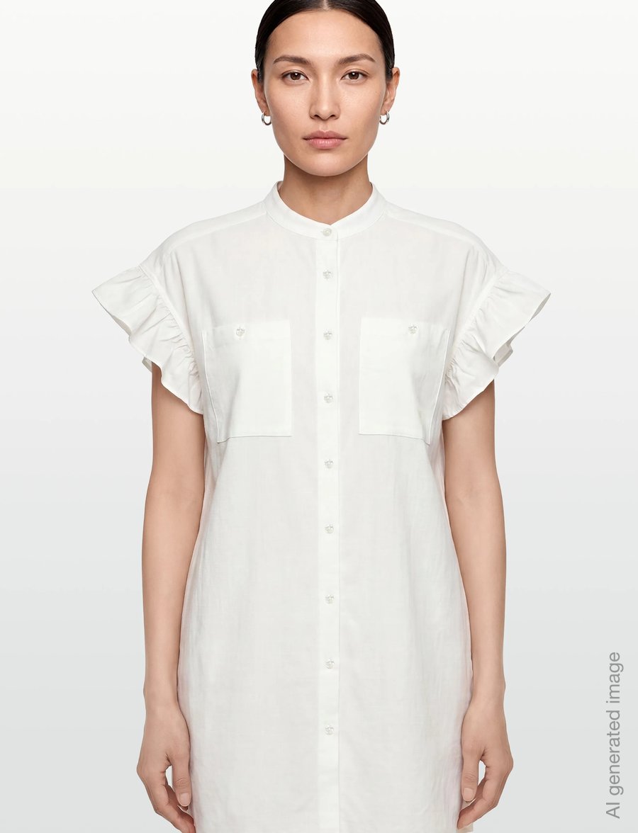 Coster Copenhagen - GWEN solid shirt dress - summer dresses - white - 3