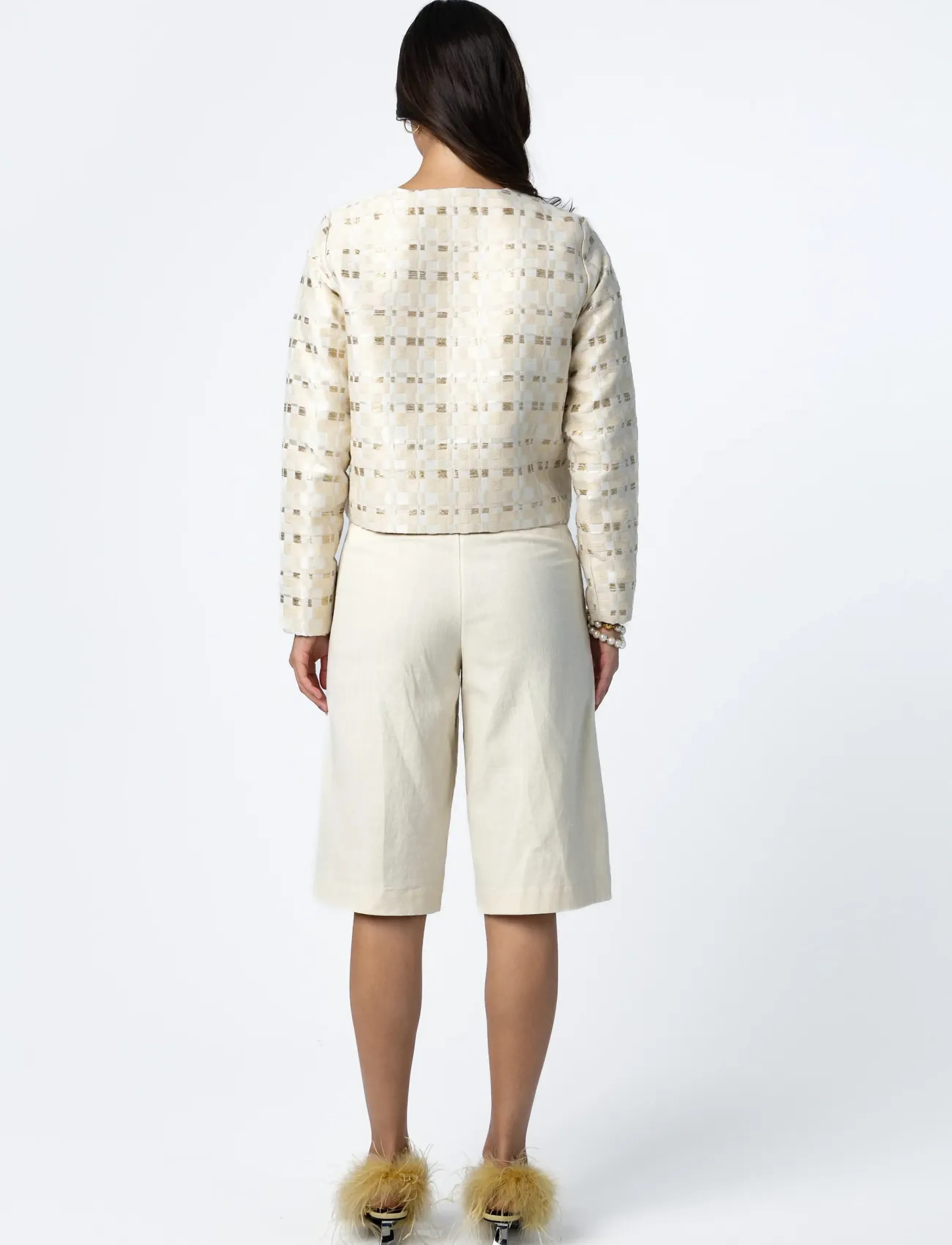 Coster Copenhagen Shimmer jacquard jacket - Leichte Jacken - SHIMMER JAQUARD / beige