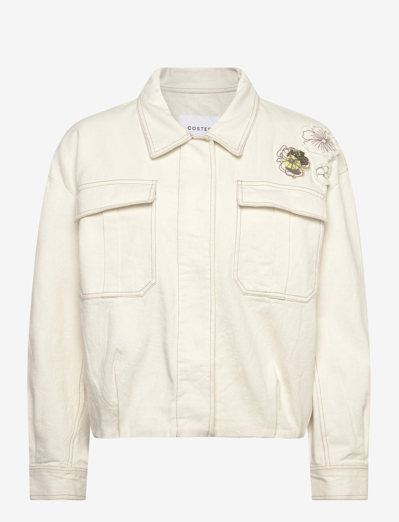 Coster Copenhagen - Jacket with embroidery - forårsjakker - pearl - 0