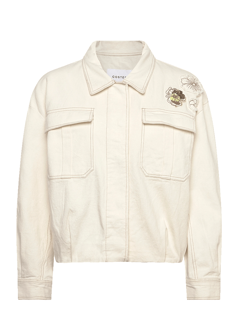 Coster Copenhagen - Jacket with embroidery - forårsjakker - pearl - 0