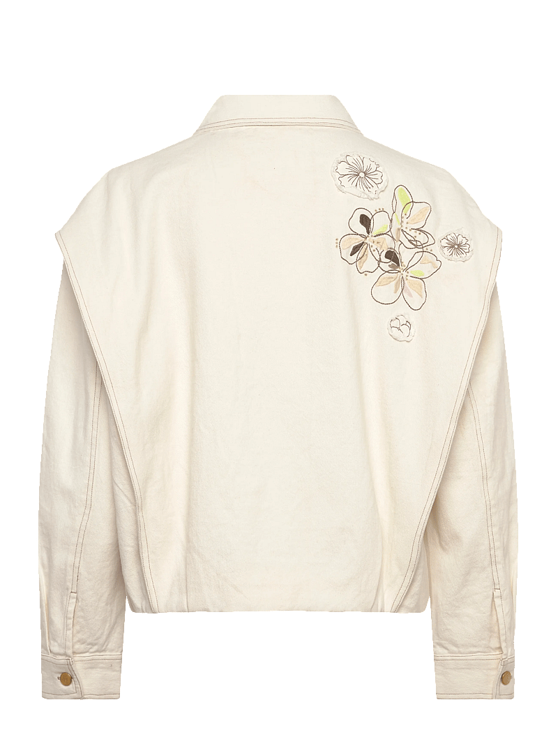 Coster Copenhagen - Jacket with embroidery - forårsjakker - pearl - 1