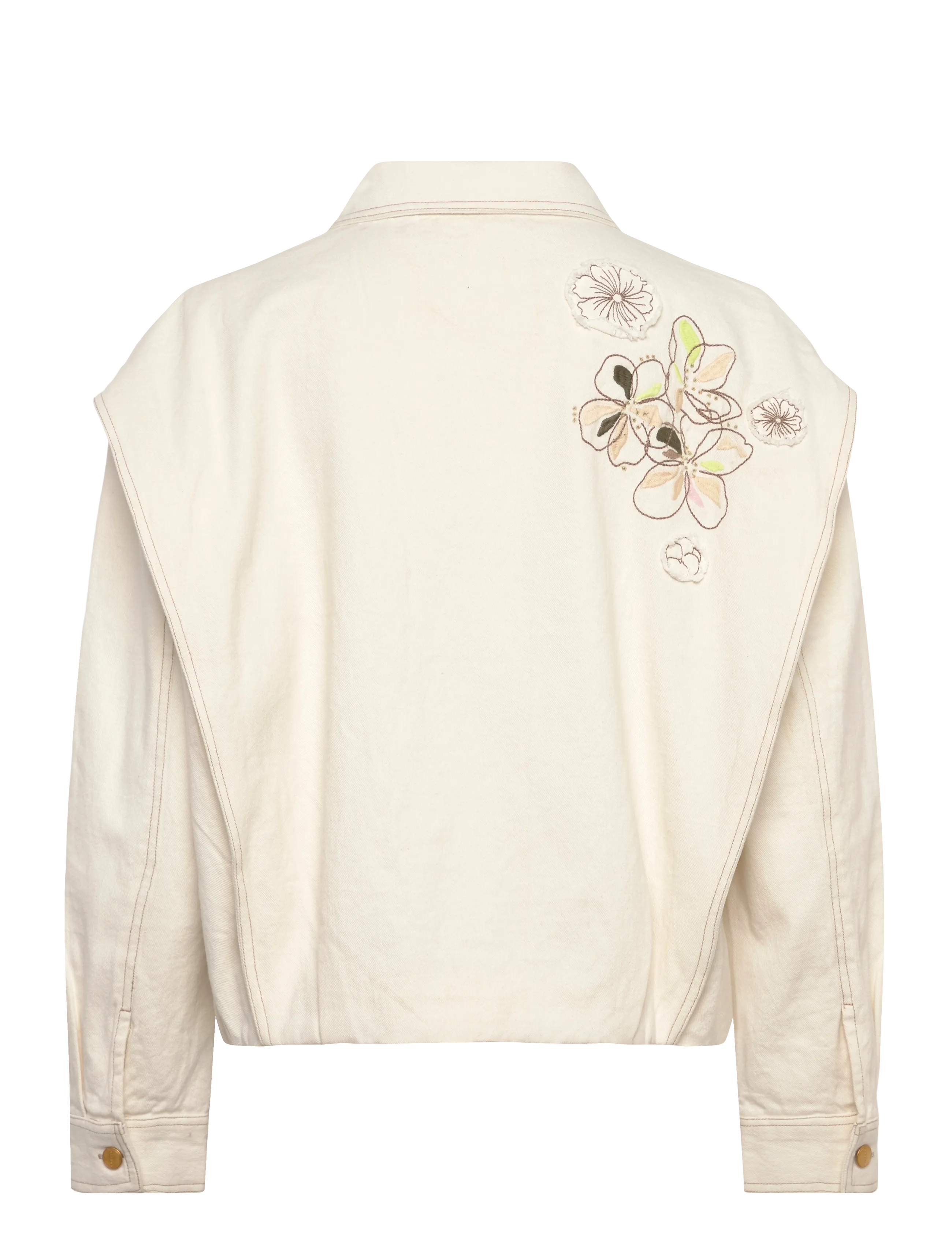 Coster Copenhagen - Jacket with embroidery - kevättakit - pearl - 1