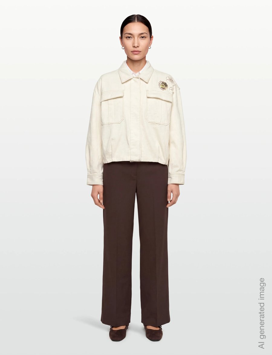 Coster Copenhagen - Jacket with embroidery - frühlingsjacken - pearl - 0