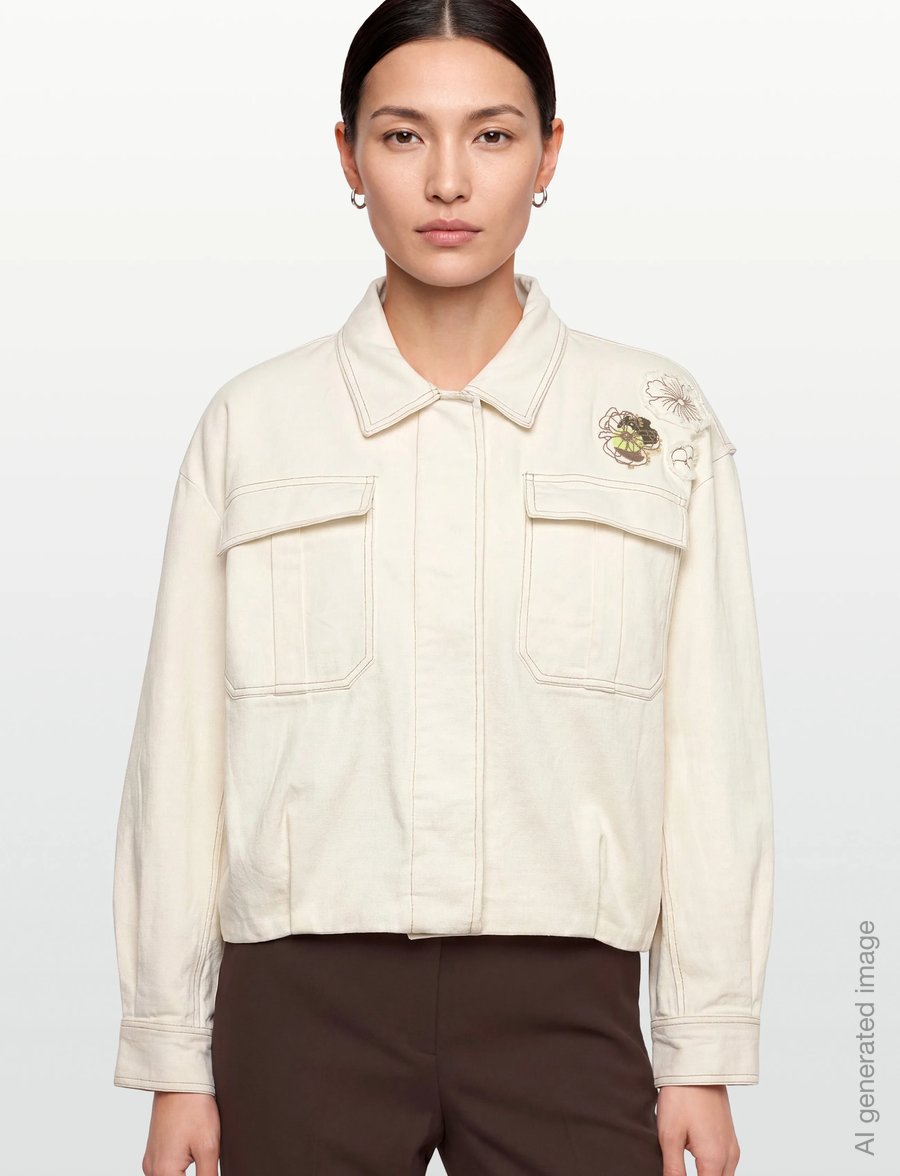 Coster Copenhagen - Jacket with embroidery - frühlingsjacken - pearl - 3