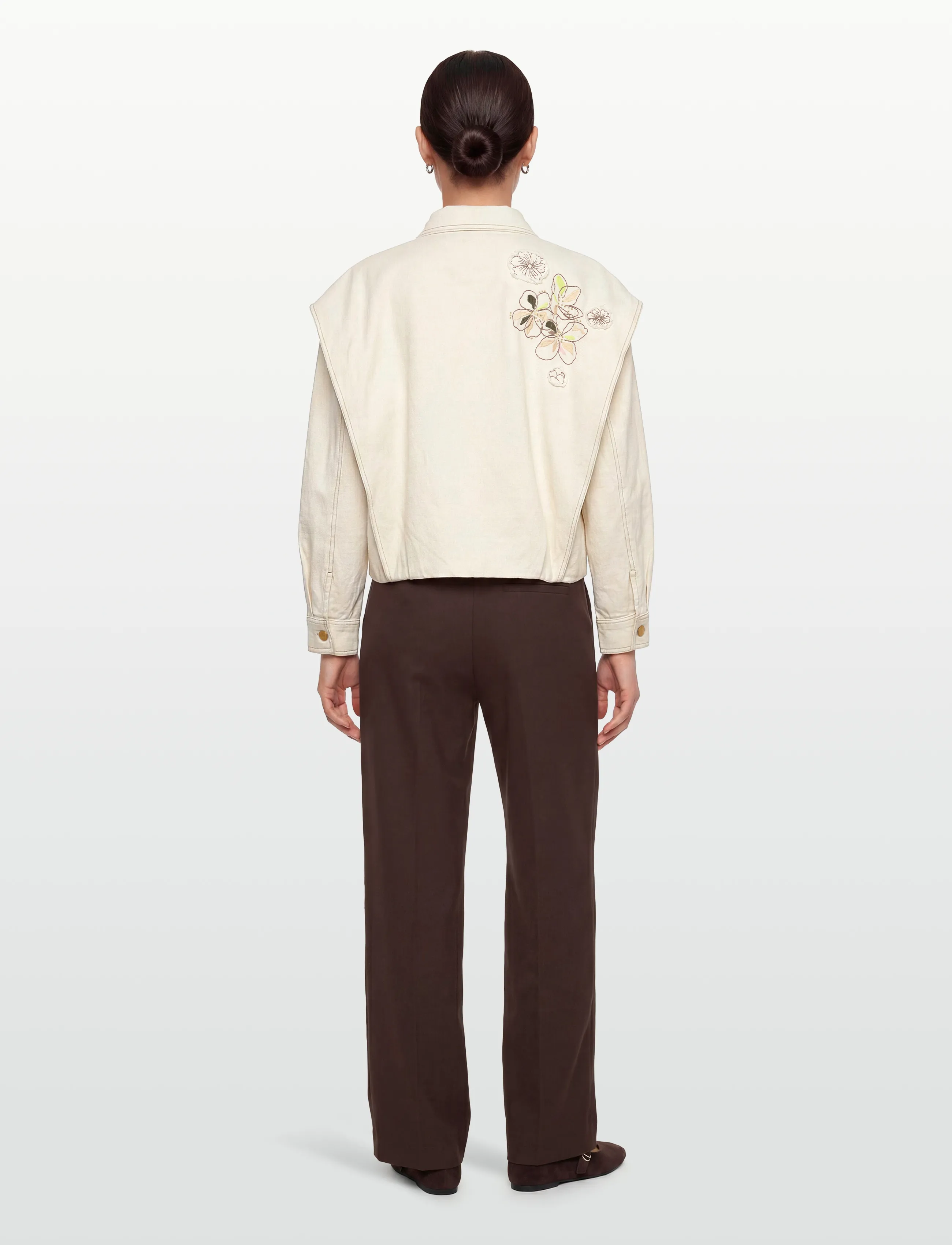 Coster Copenhagen - Jacket with embroidery - vårjackor - pearl - 4
